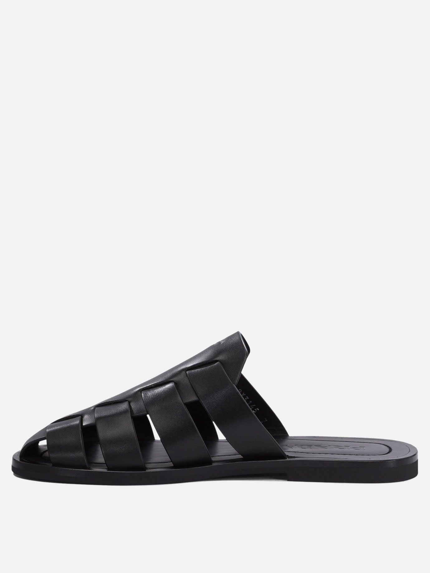 Prada Leather caged sabot 17078201_6 Black thumbnail_3