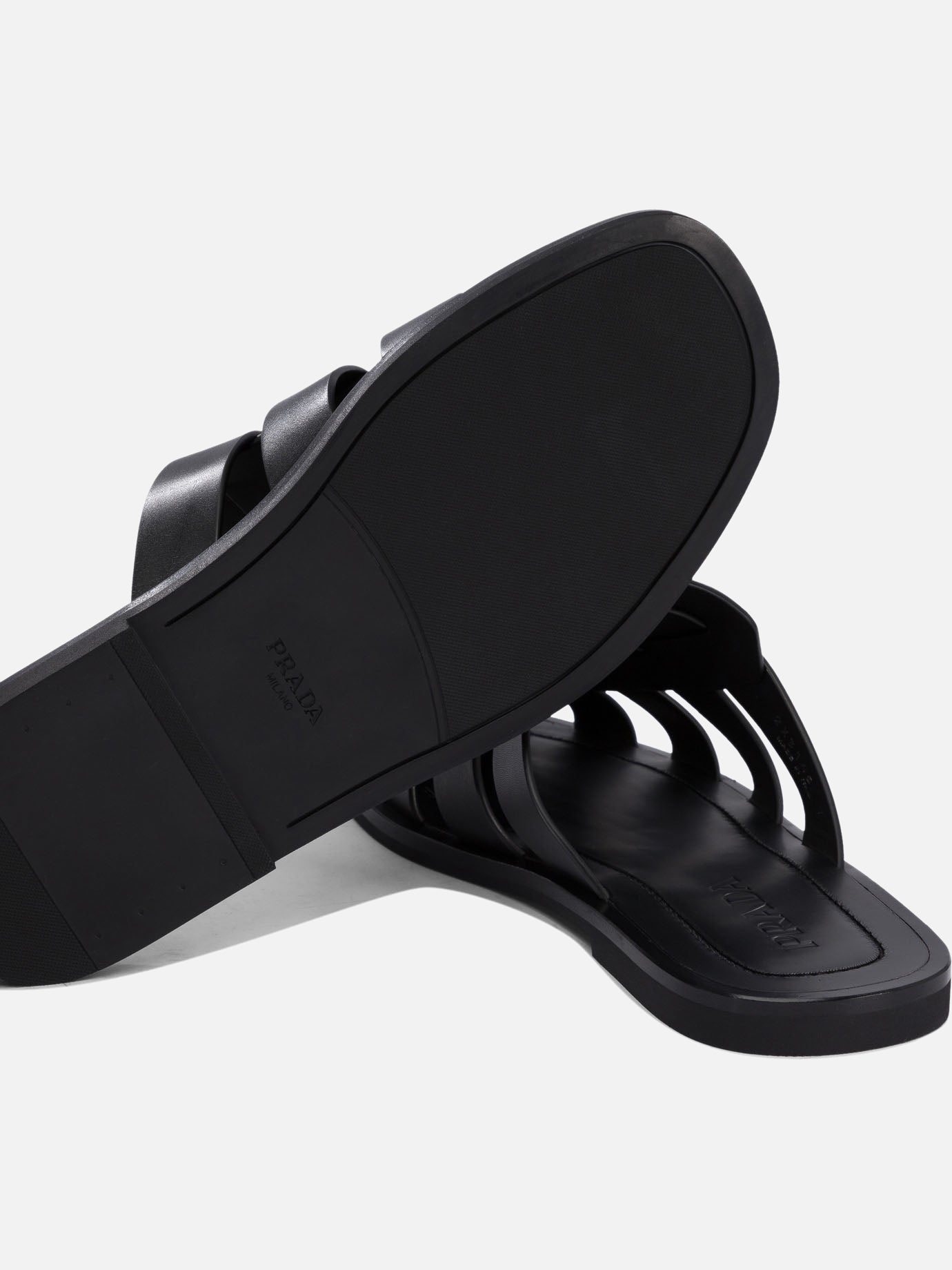 Prada Leather caged sabot 17078201_6 Black thumbnail_5