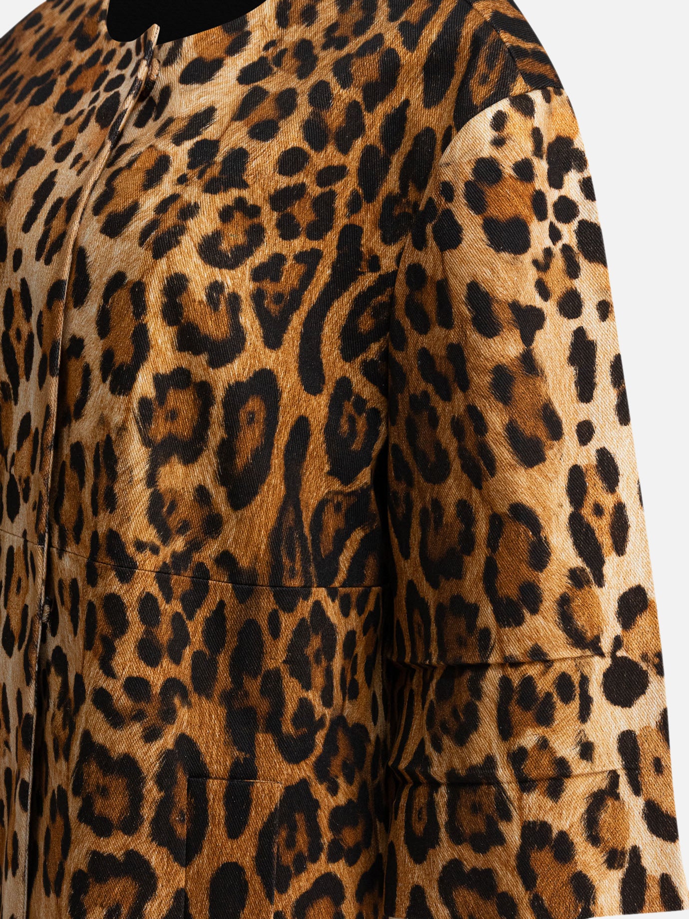 コート Prada Single-breasted overcoat in animalier drill Prada Single-breasted overcoat in animalier drill - Women