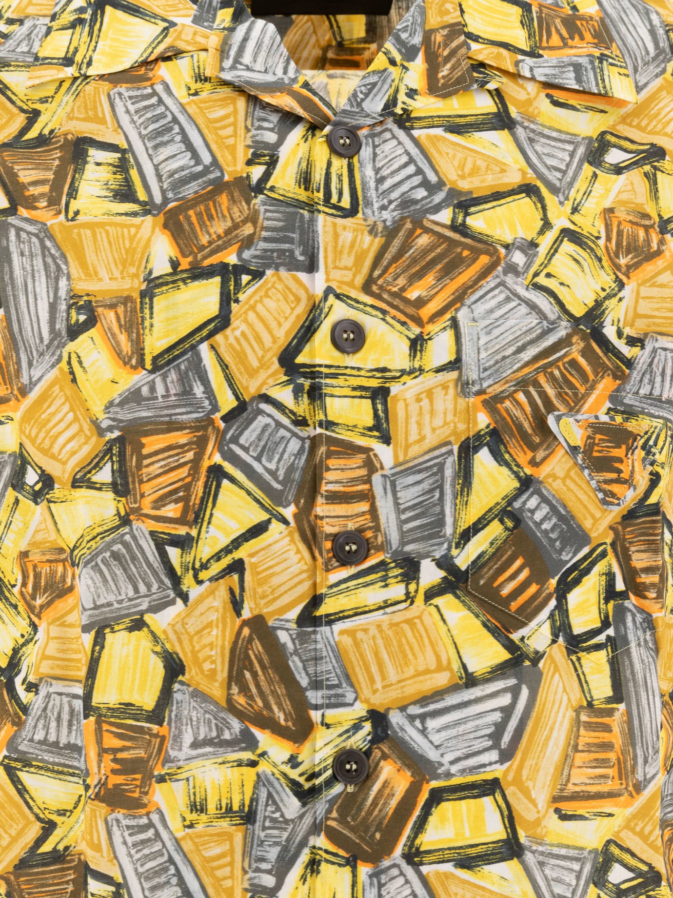 Prada Short-sleeved cotton shirt 14807366_S Yellow thumbnail_3