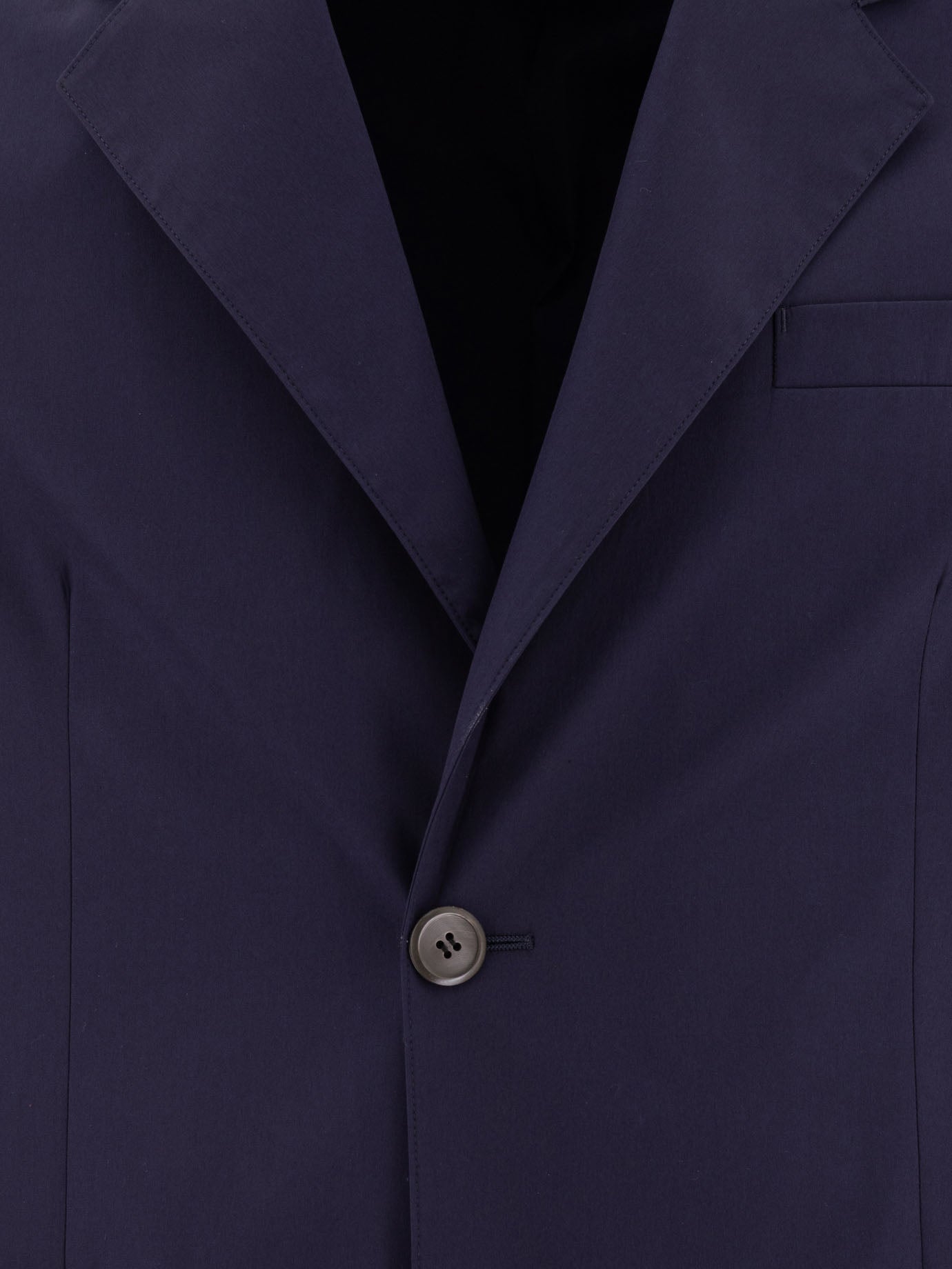 Prada Single-breasted cotton blend blazer 19140589_48 Blue thumbnail_3