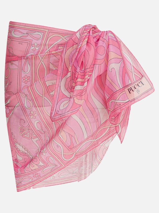 Pucci Sarong in Marmo print 19970453_UNI Pink 1