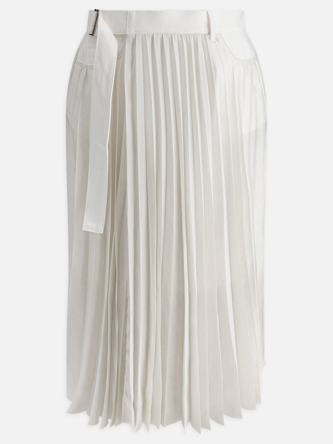 Sacai Pleated skirt 10738113_1 White thumbnail_1