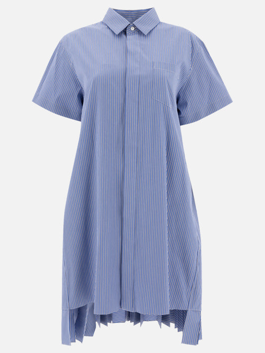 Mini dresses Striped  Blue - Sacai Women | PLP | VIETTI Online Store 
