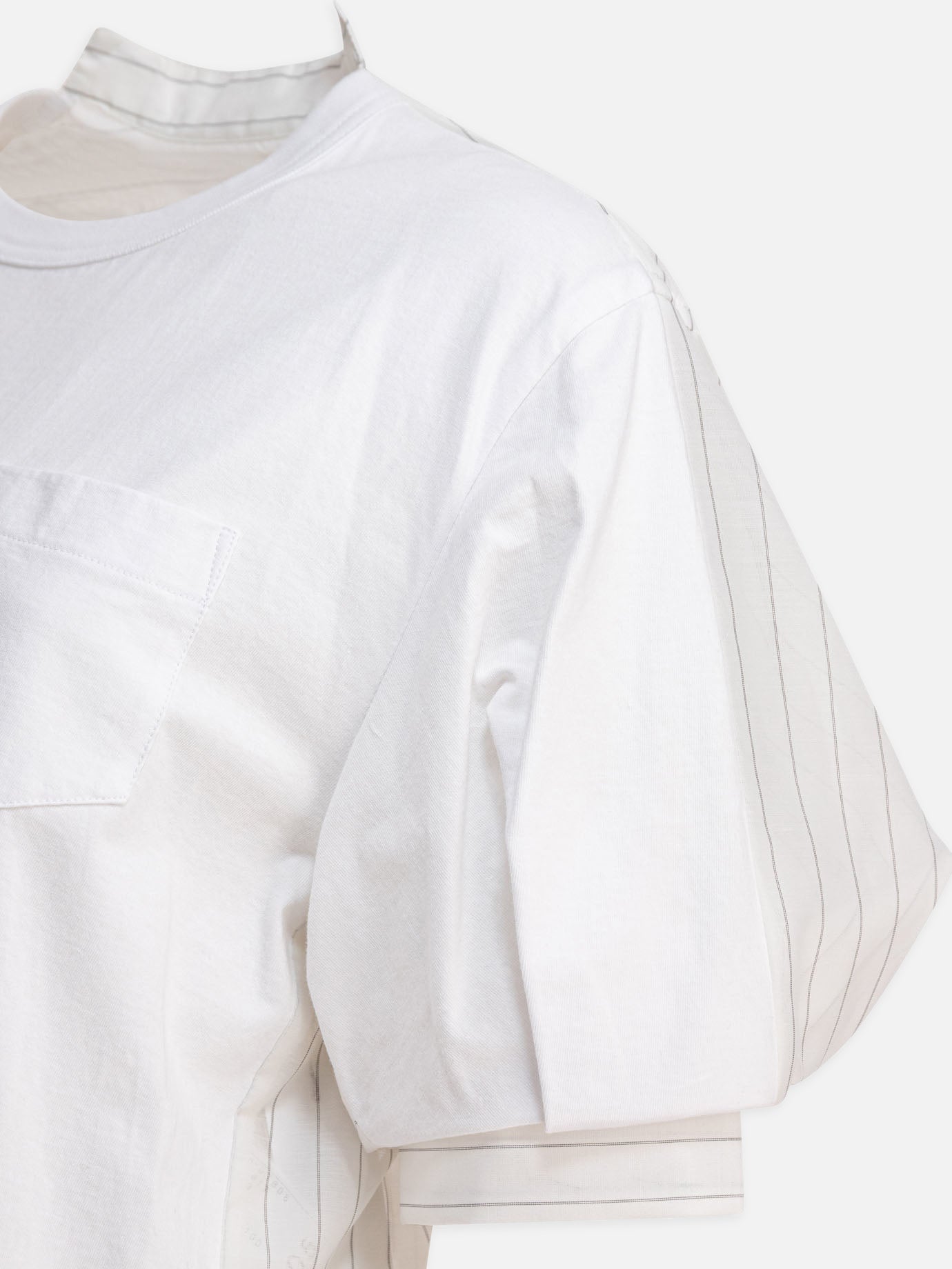 Sacai Spun organza and cotton jersey t-shirt 12213542_2 White thumbnail_4