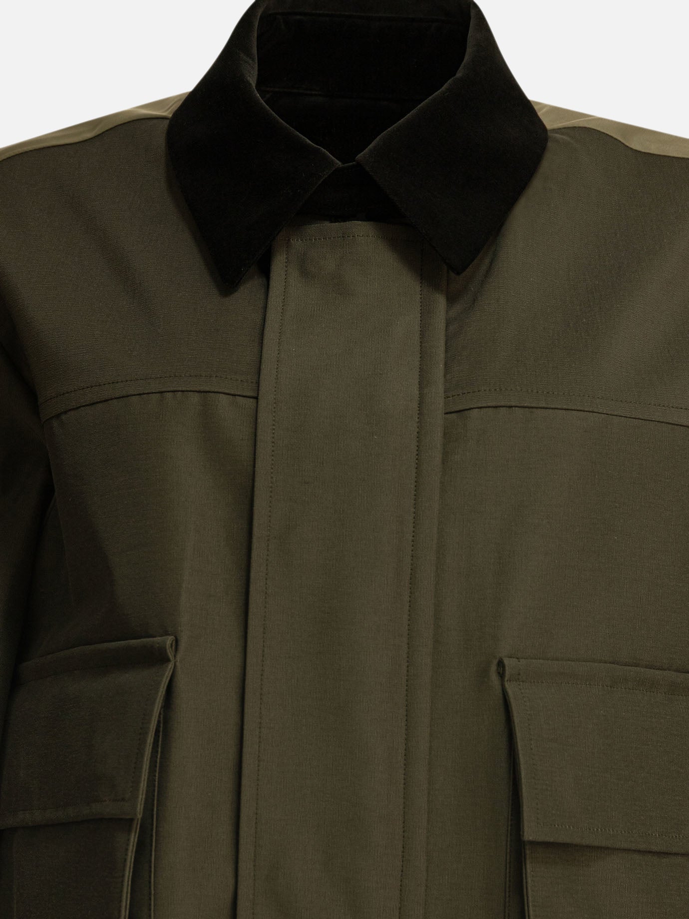 Sacai Crop jacket Green