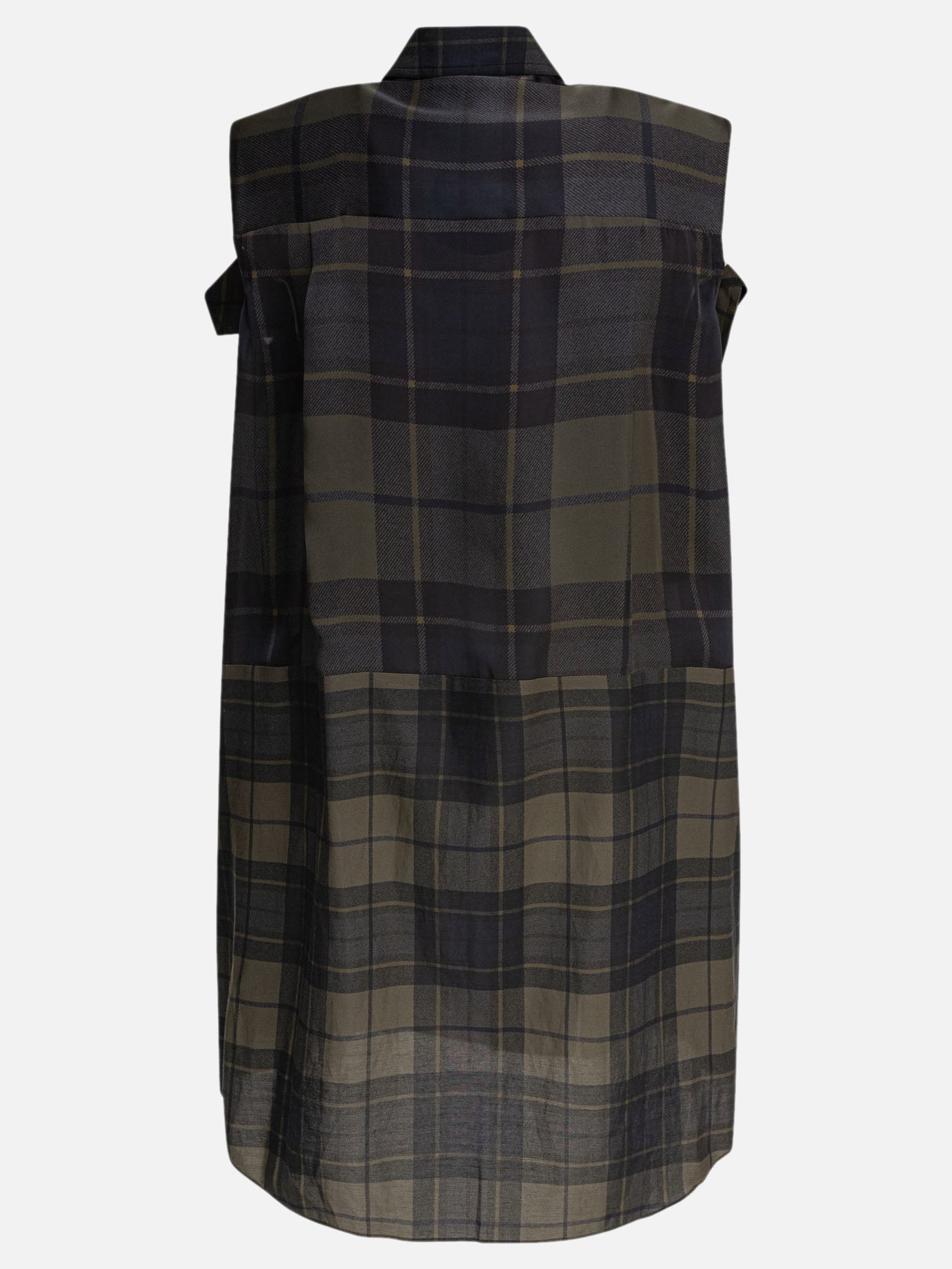 Mini dresses Plaid  Grey - Sacai Women | PDP | VIETTI Online Store | Zoom-Modal_2
