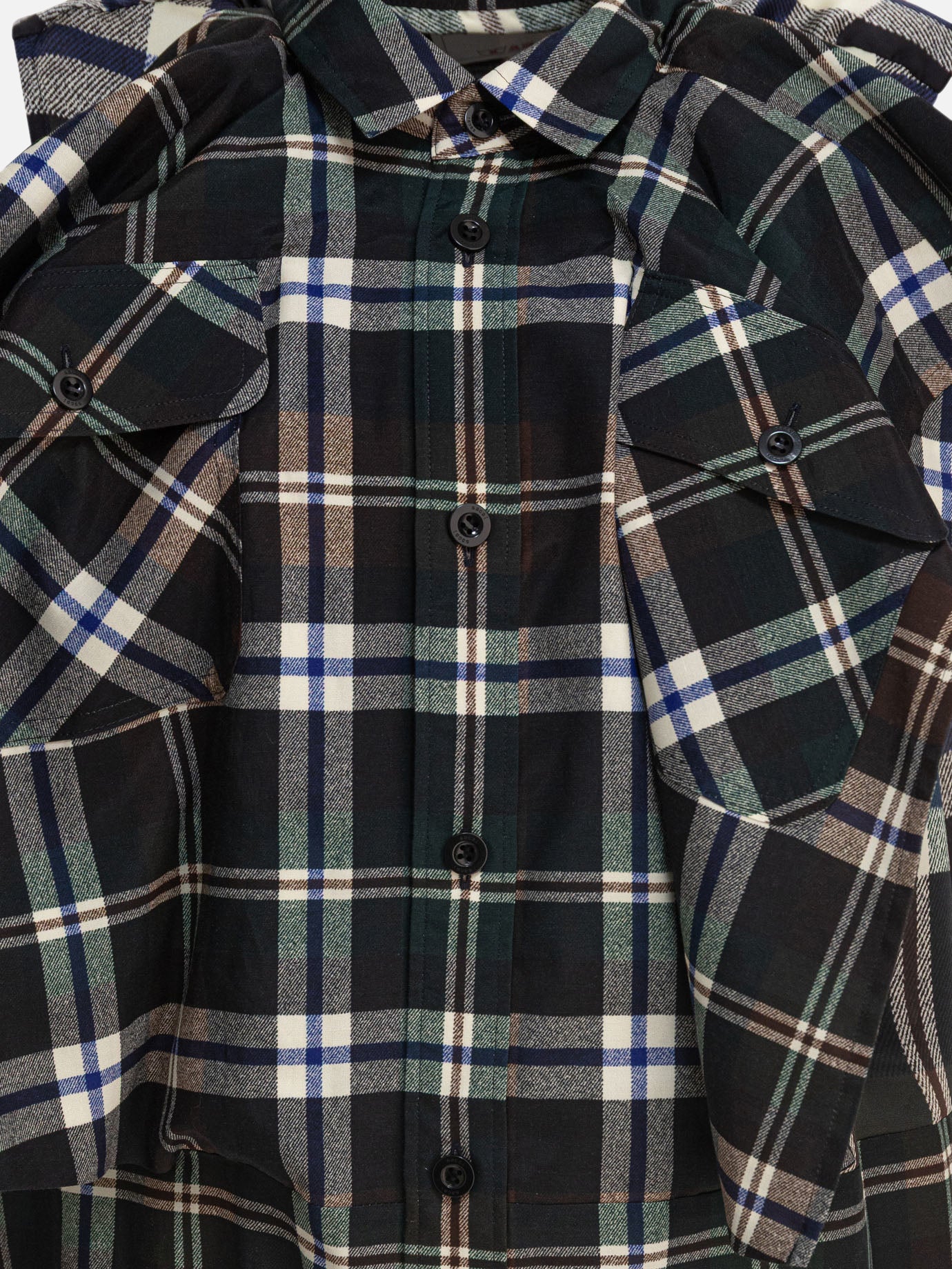 Mini dresses Plaid  Black - Sacai Women | PDP | VIETTI Online Store | Zoom-Modal_3
