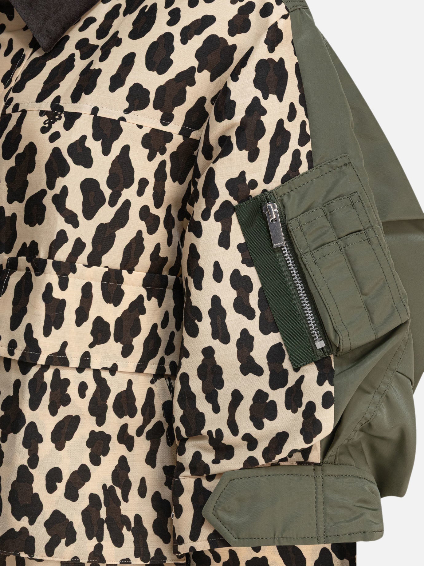 Quilted & Utility Jackets Animal print  Brown - Sacai Women | PDP | VIETTI Online Store | thumbnail_4