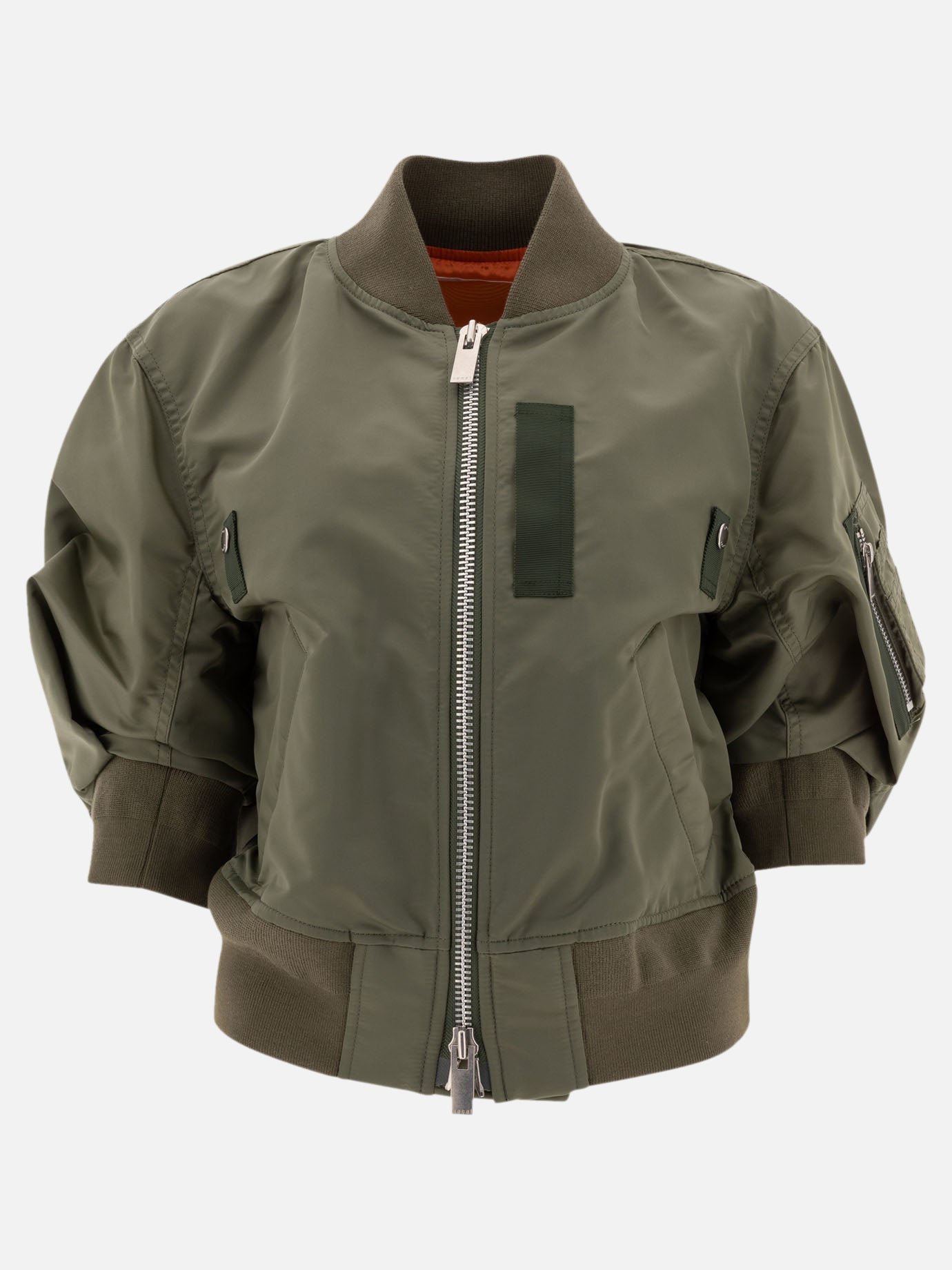 Sacai Nylon Bomber Jacket 14035715_1 Green thumbnail_1