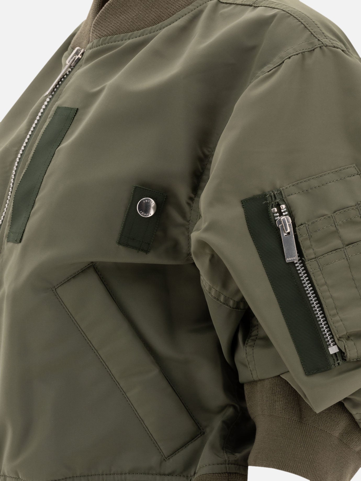 Sacai Nylon Bomber Jacket 14035715_1 Green thumbnail_4