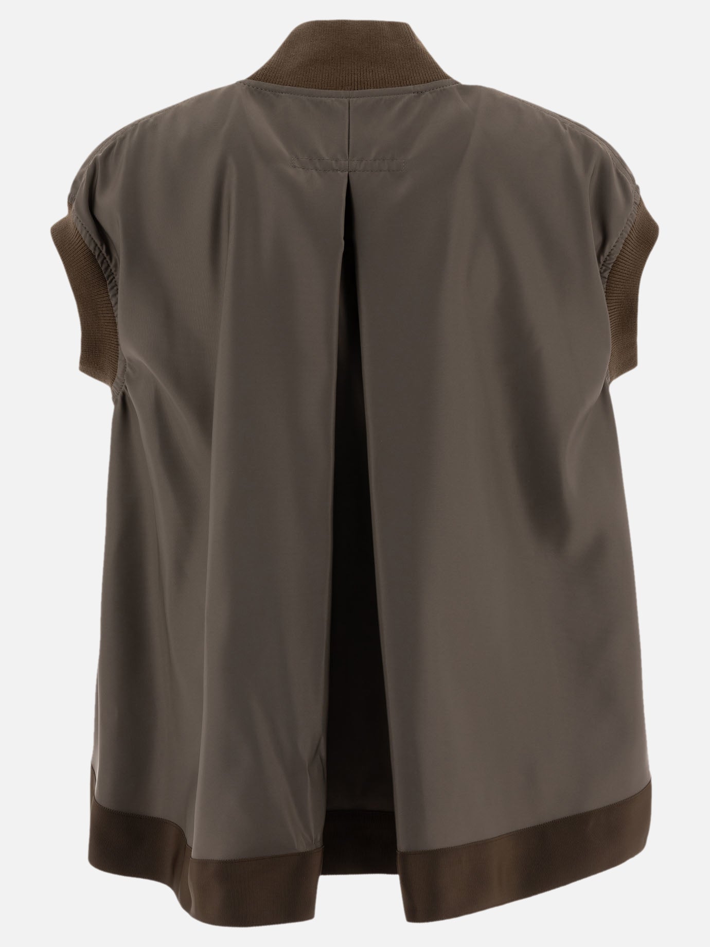 Sacai Nylon twill vest jacket Green