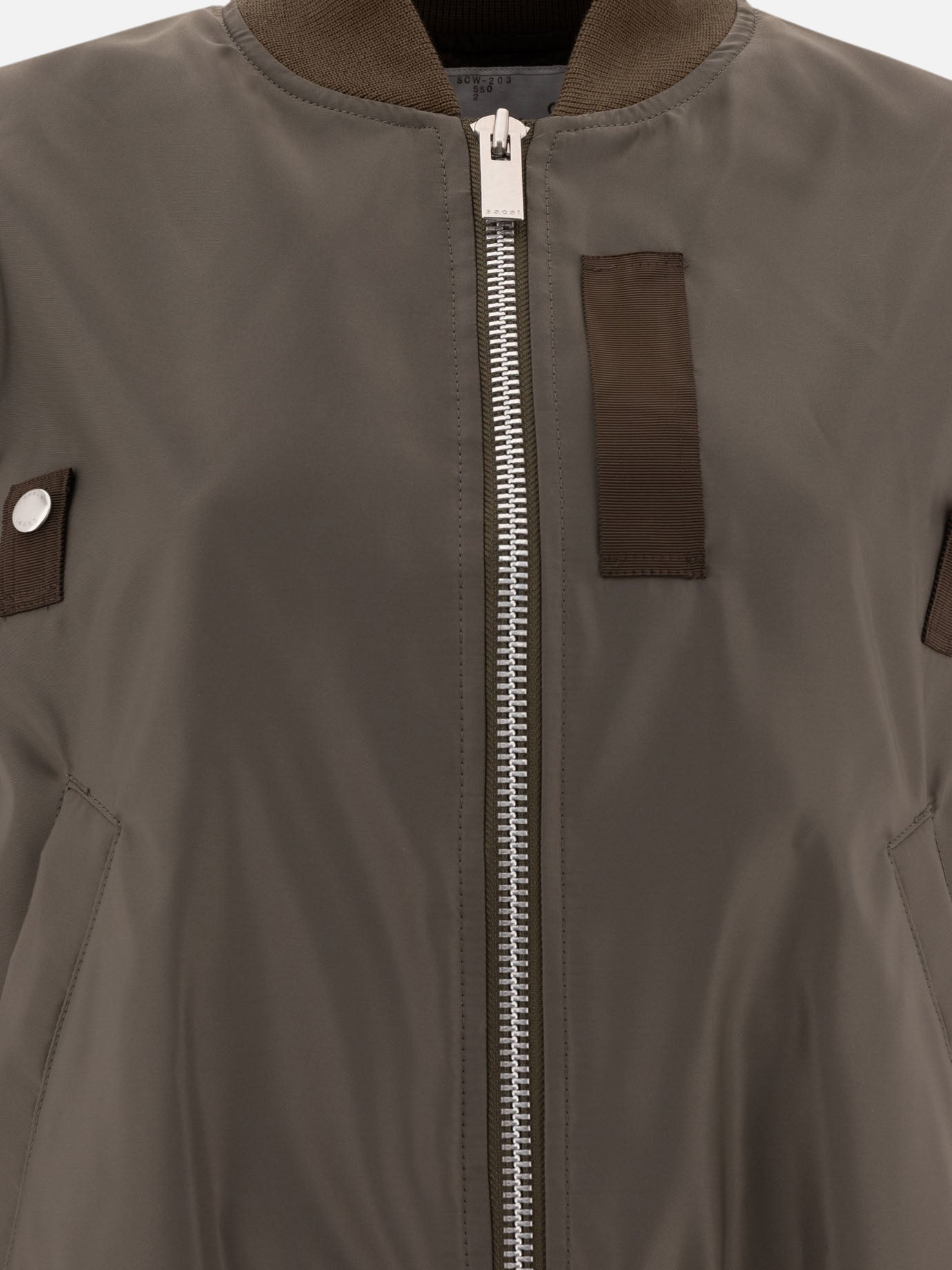 Sacai Nylon twill vest jacket 12716542_2 Green thumbnail_3