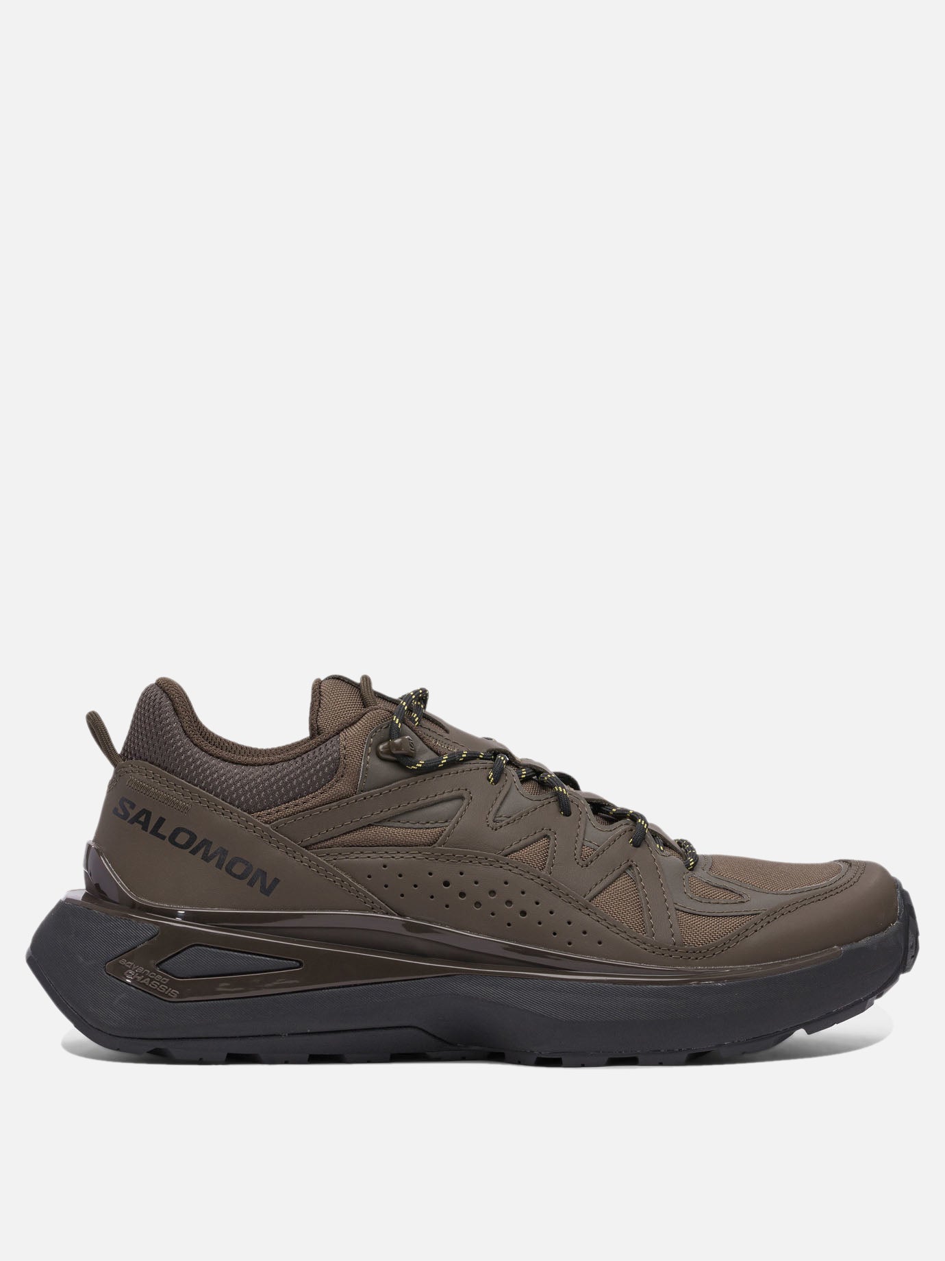 Low top sneakers 50% leather 50% mesh - 100% rubber  Brown - Salomon Men | PDP | VIETTI Online Store | Zoom-Modal
