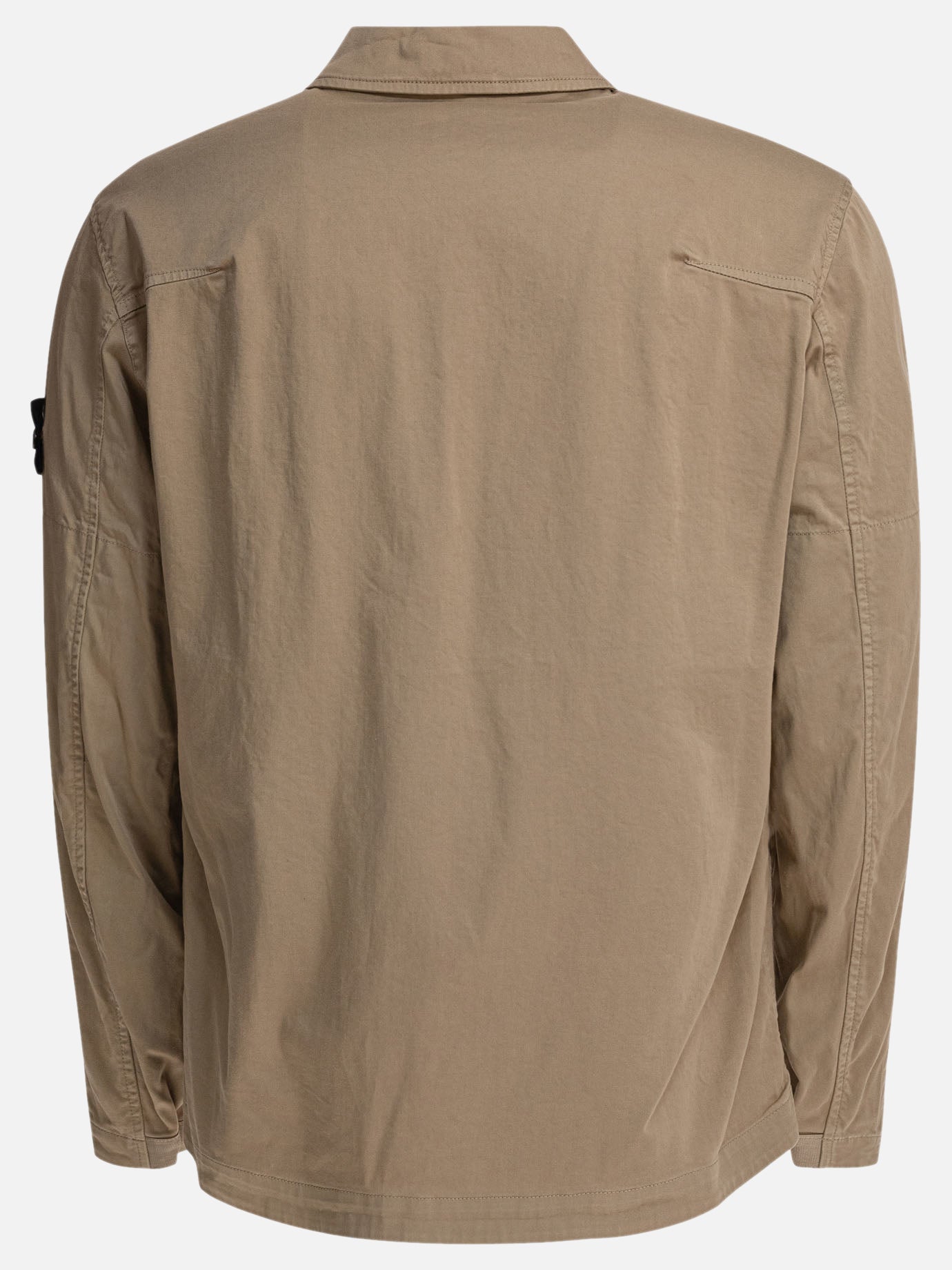 Stone Island Organic cotton satin overshirt 10222827_M Beige thumbnail_2