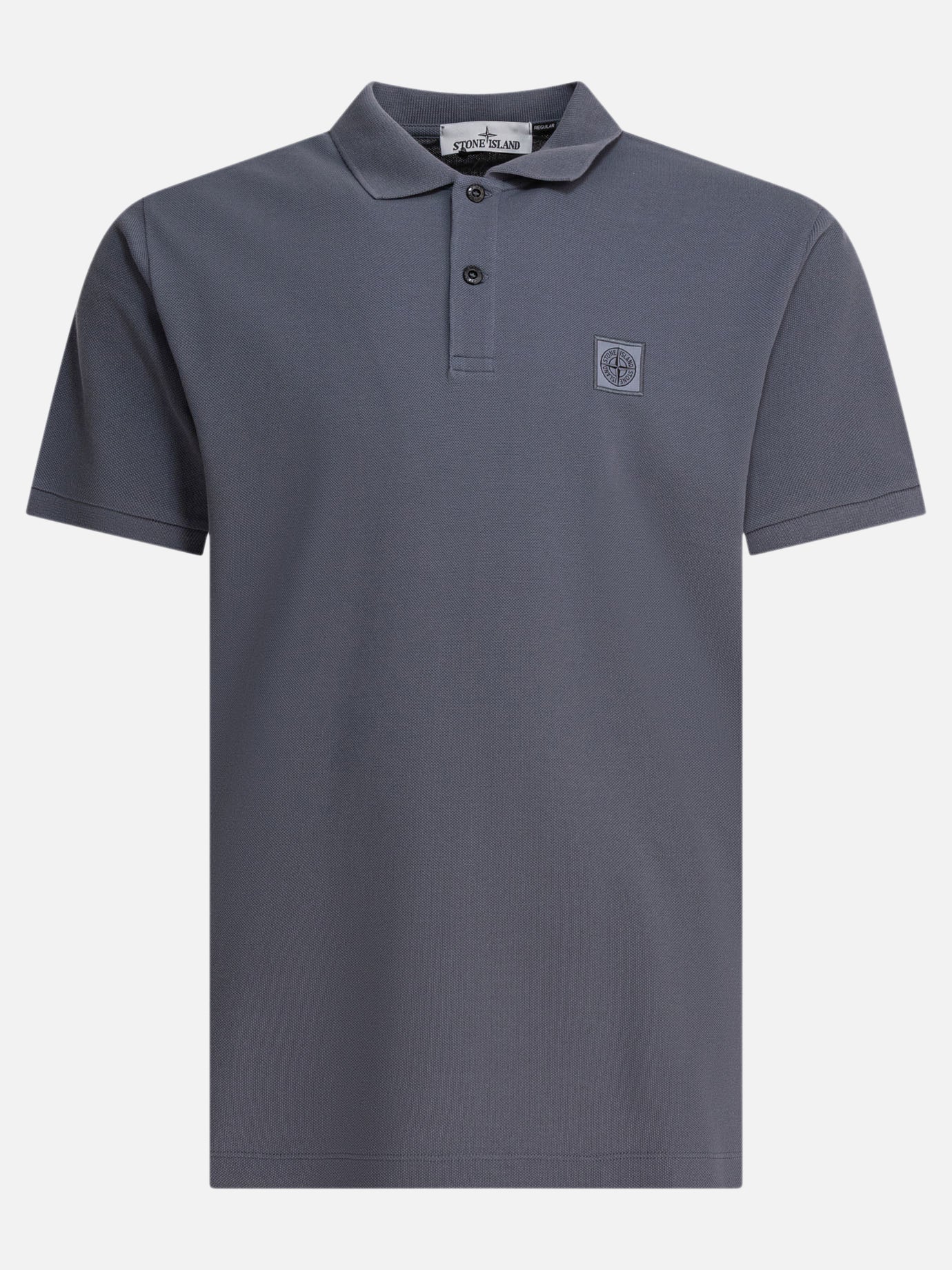 Stone Island Organic cotton piqué polo shirt 17662344_XL Blue thumbnail_1