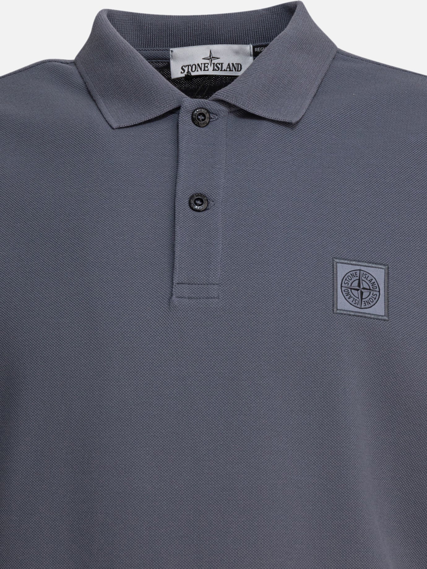 Stone Island Organic cotton piqué polo shirt 17662344_XL Blue thumbnail_3