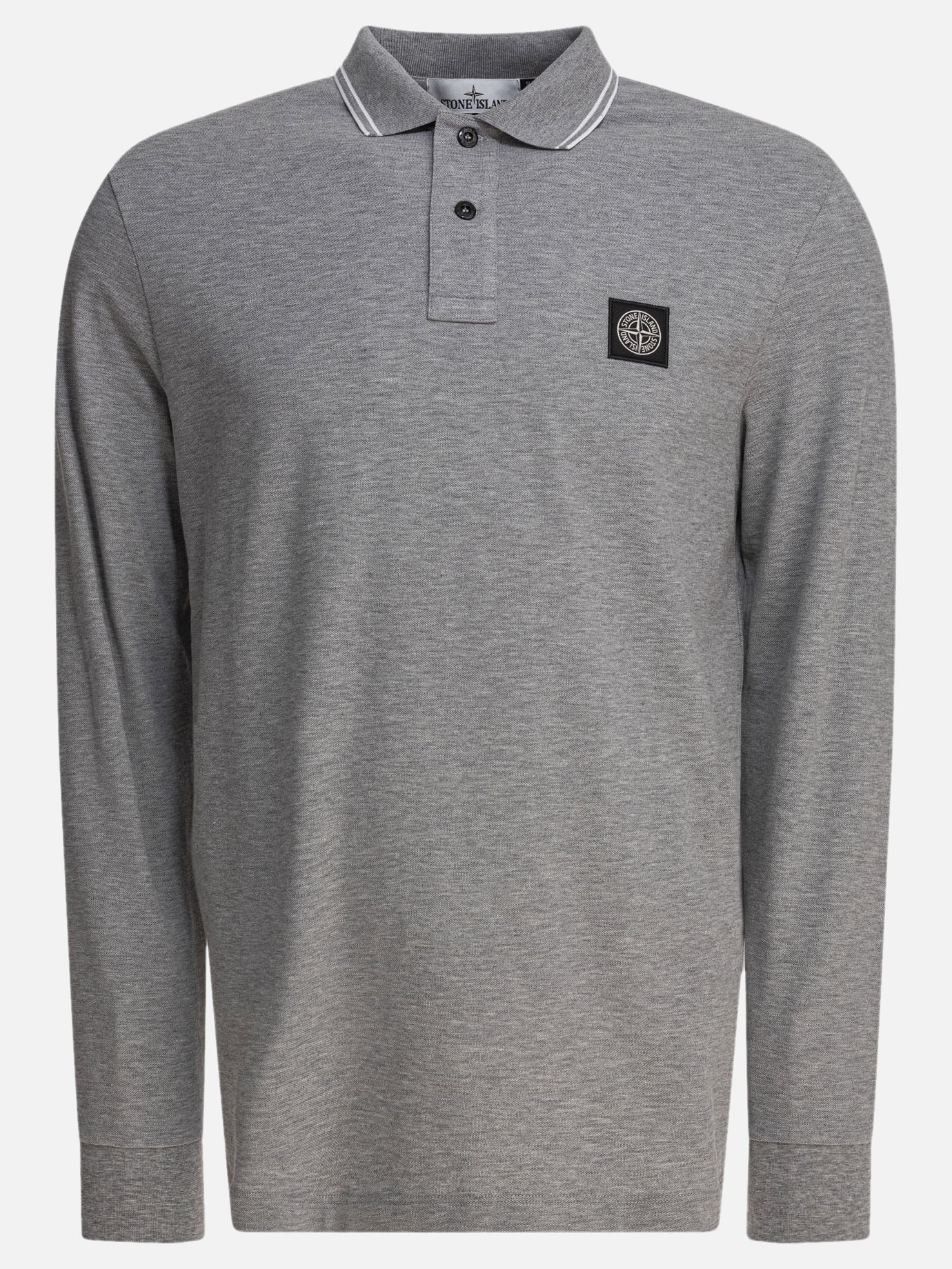 Stone Island Organic cotton piqué polo shirt 11855801_M Grey thumbnail_1
