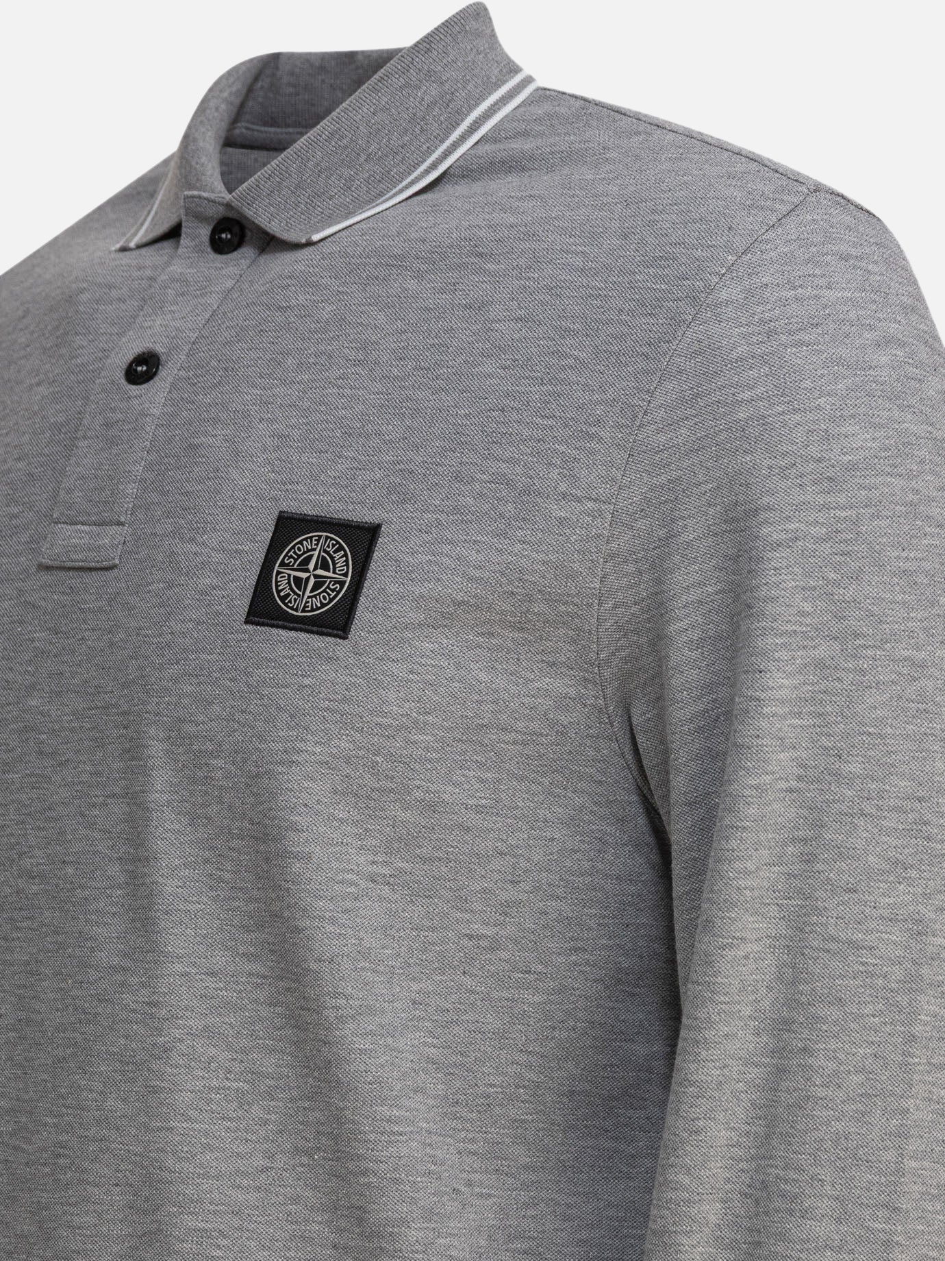 Stone Island Organic cotton piqué polo shirt 11855801_M Grey thumbnail_4