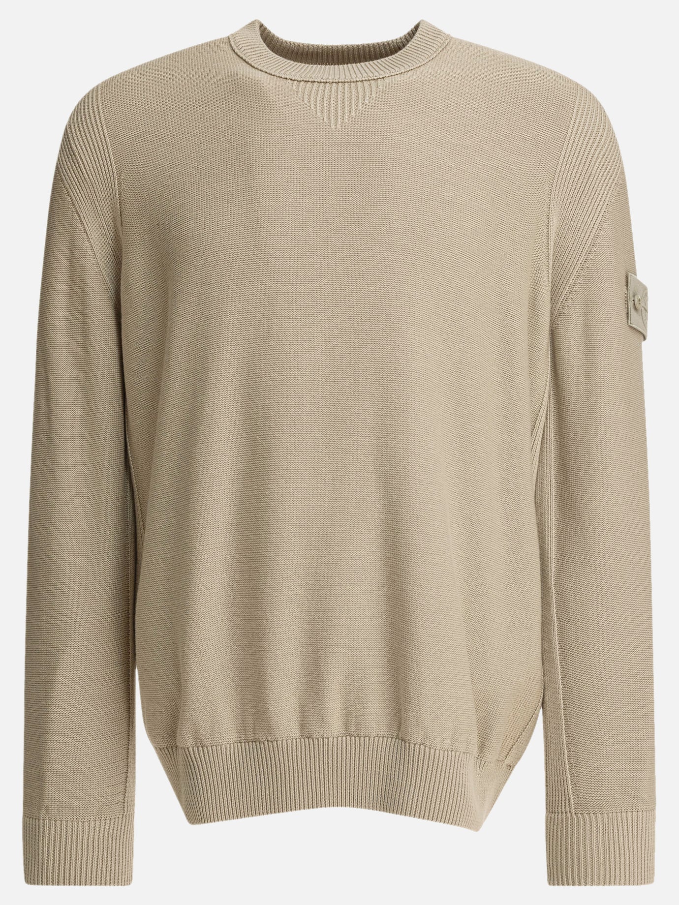 Stone Island Cotton cashmere crewneck sweater Beige
