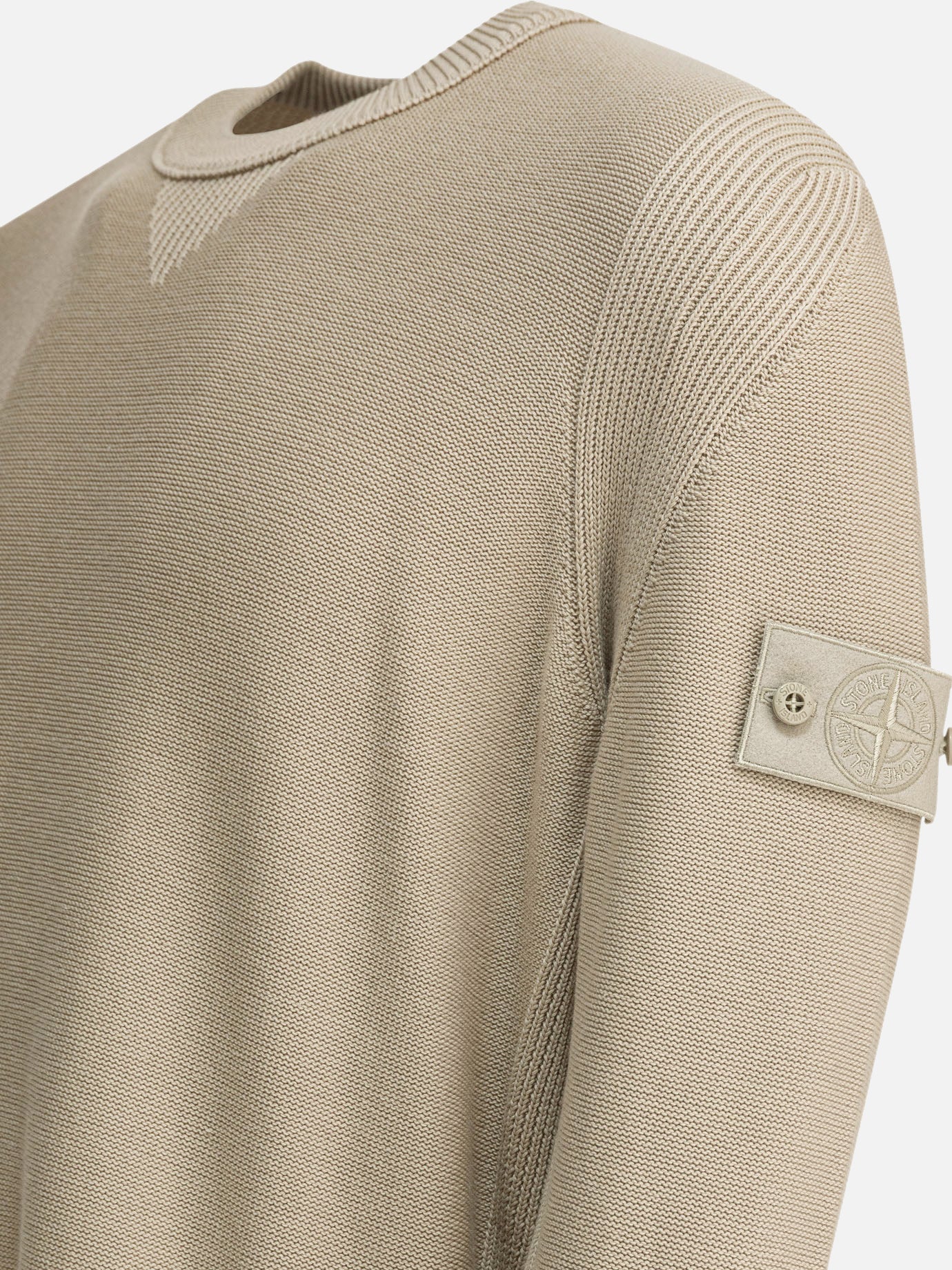 Stone Island Cotton cashmere crewneck sweater Beige