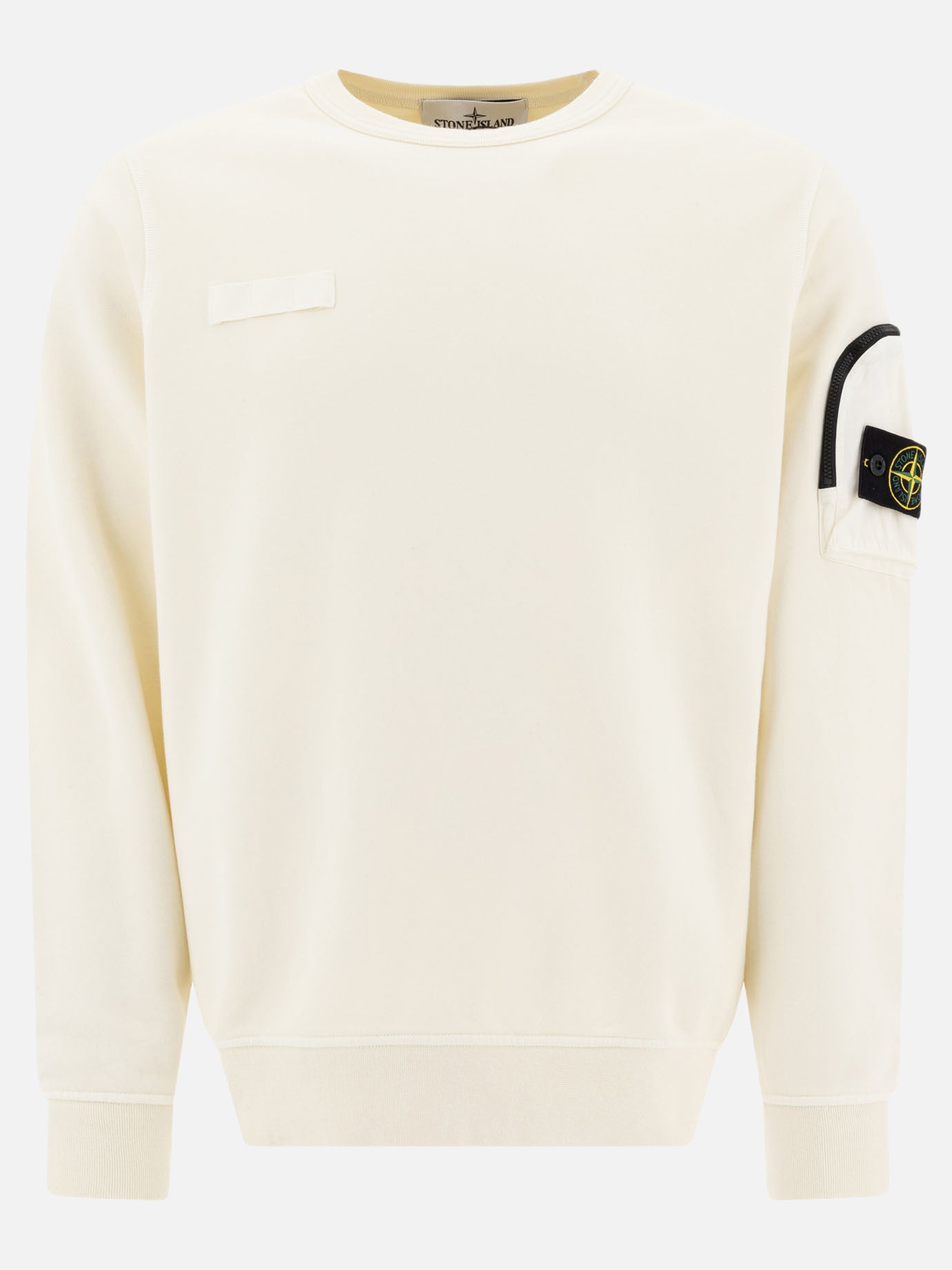 Stone Island Cotton fleece sweatshirt 12025682_M White thumbnail_1