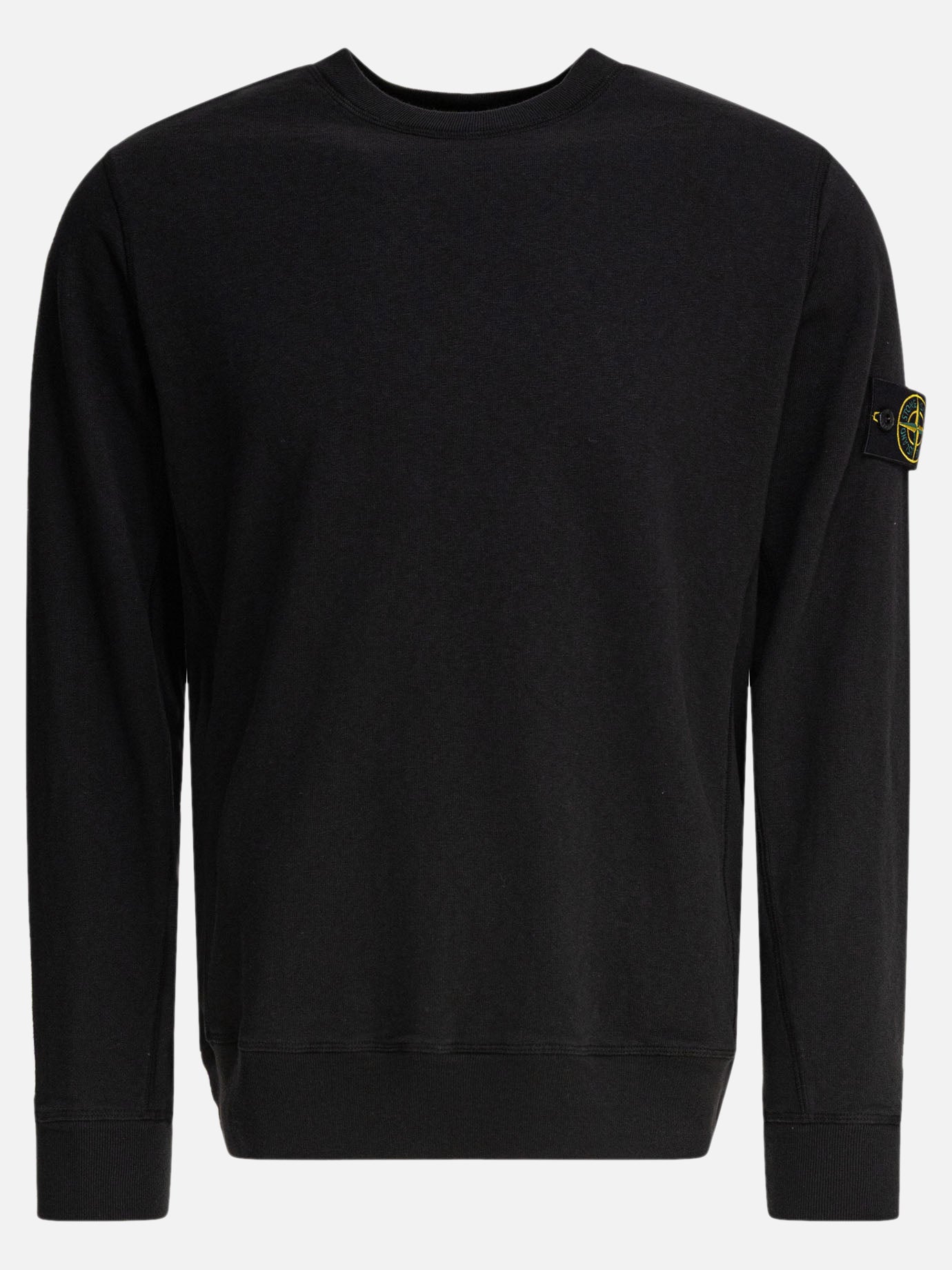 Stone Island Malfilé cotton fleece crewneck sweatshirt 19028906_M Black thumbnail_1