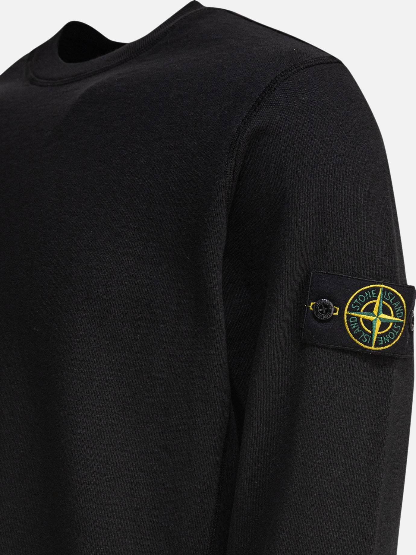 Stone Island Malfilé cotton fleece crewneck sweatshirt 19028906_M Black thumbnail_4