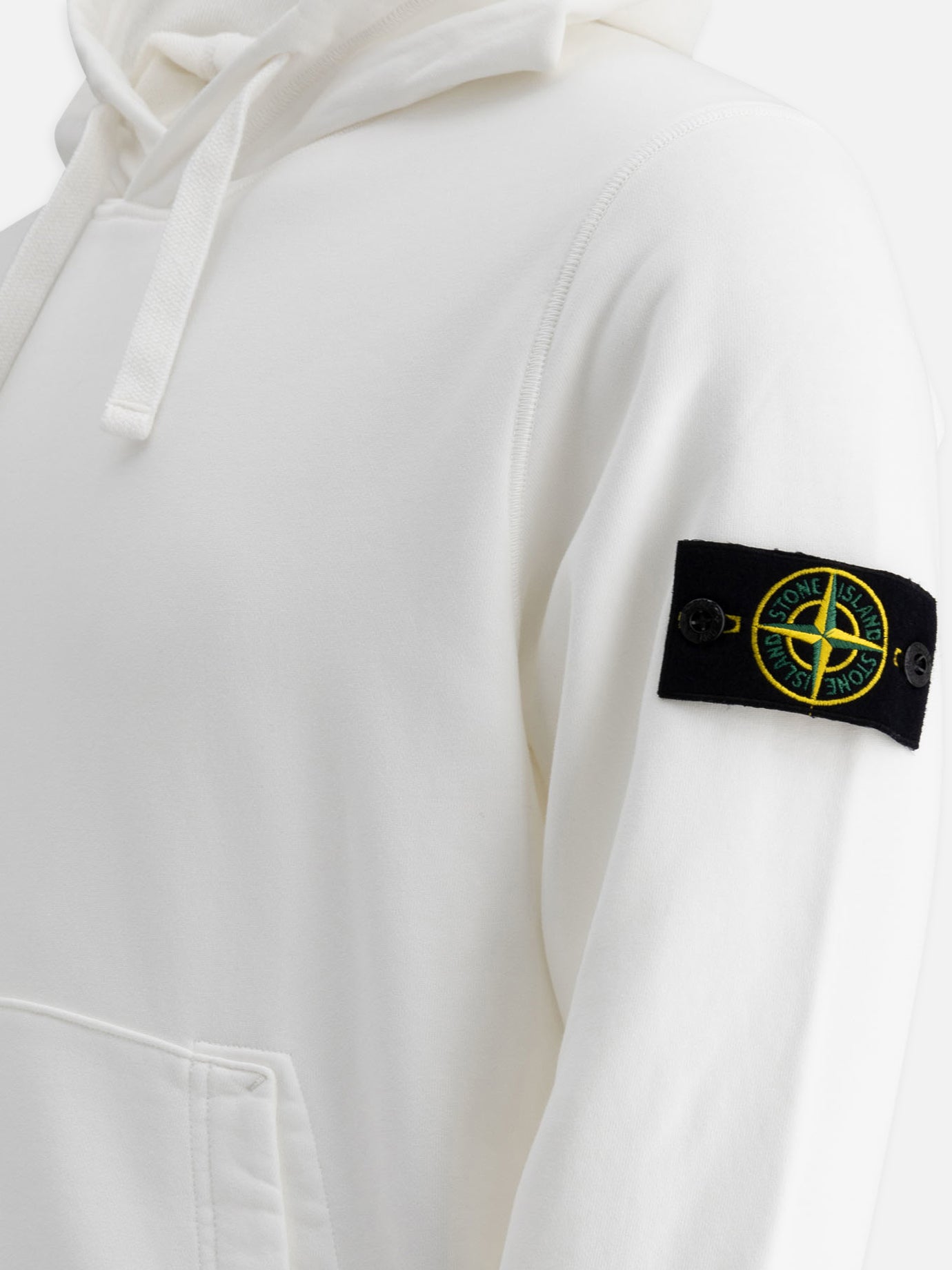 Stone Island Organic cotton fleece hoodie 14590773_M White thumbnail_4