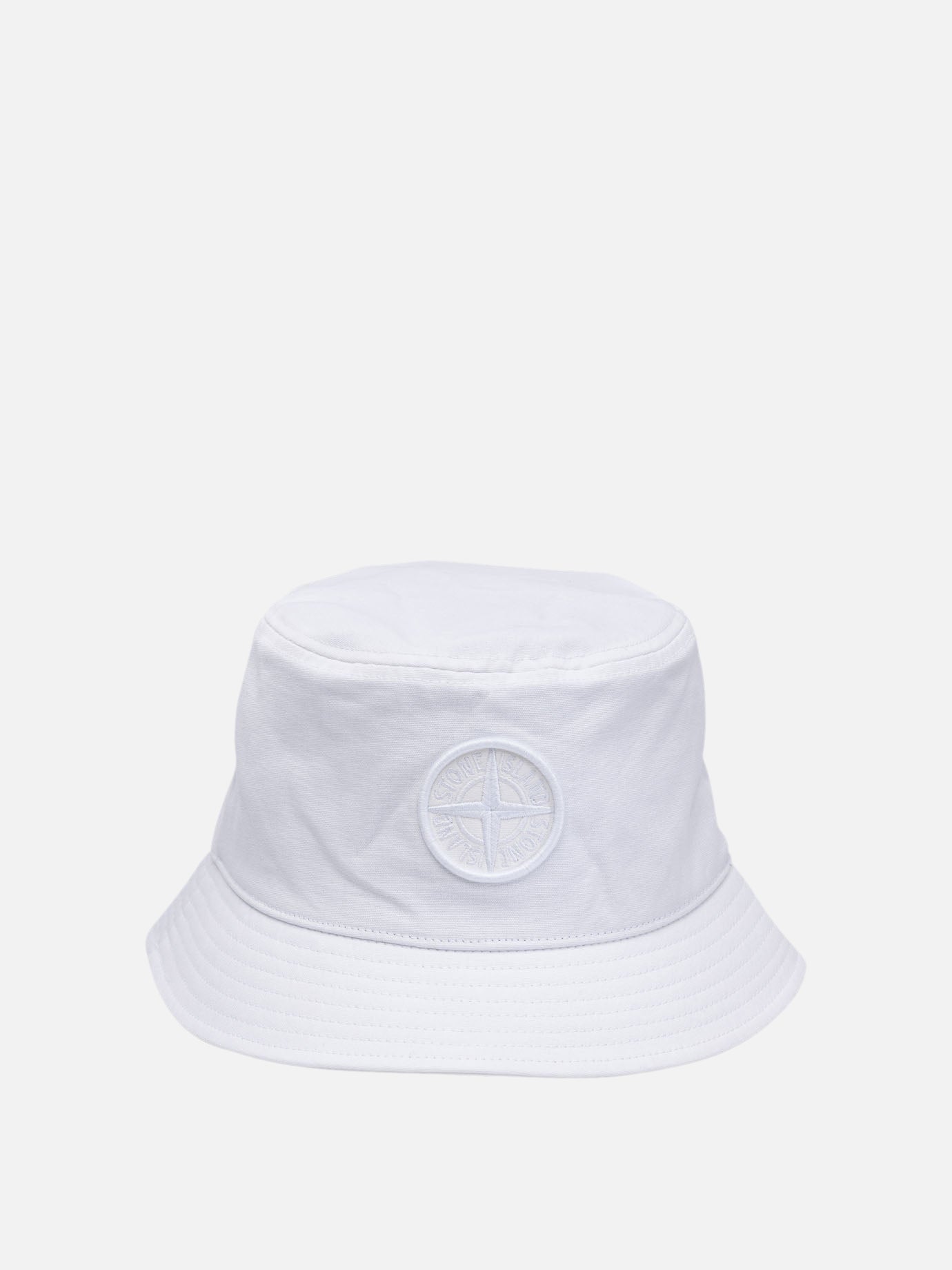 Bucket hats 100% cotton  White - Stone Island Men | PDP | VIETTI Online Store | thumbnail