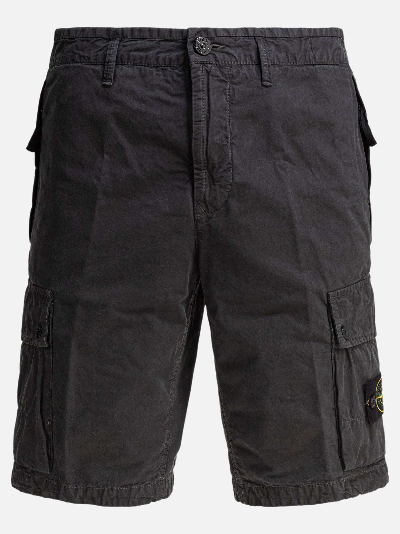 Stone Island &quot;Old&quot; effect cargo bermuda shorts 20215898_31 Grey thumbnail_1