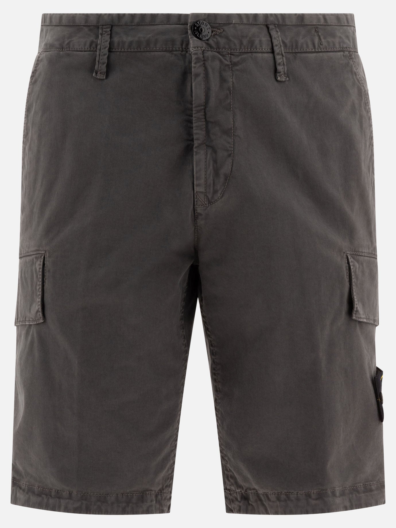 Broken cotton cargo bermuda shorts