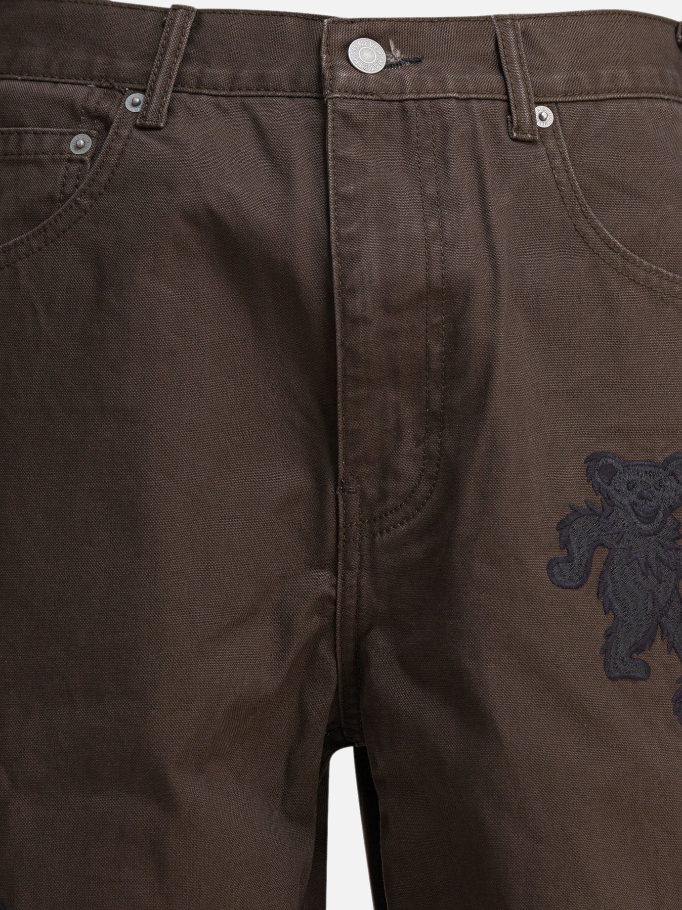 Work pants Embroidered  Brown - Thisisneverthat® Men | PDP | VIETTI Online Store | thumbnail_3