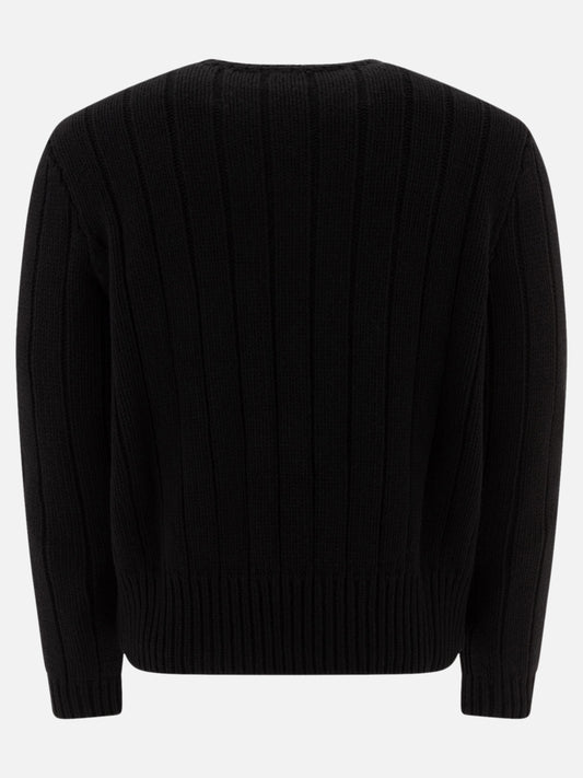 Crewneck sweaters Textured knit  Black - Valentino Men | PLP | VIETTI Online Store | 2
