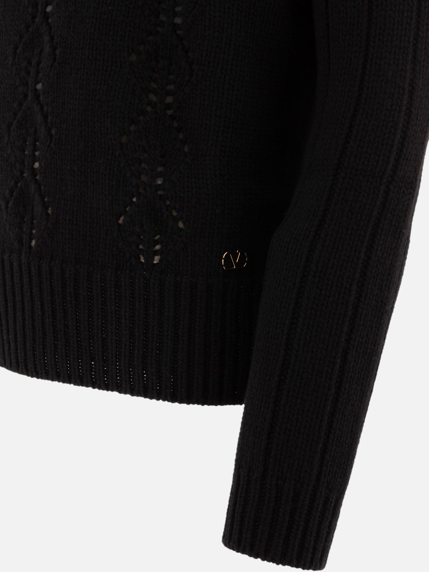 Crewneck sweaters Textured knit  Black - Valentino Men | PDP | VIETTI Online Store | thumbnail_4