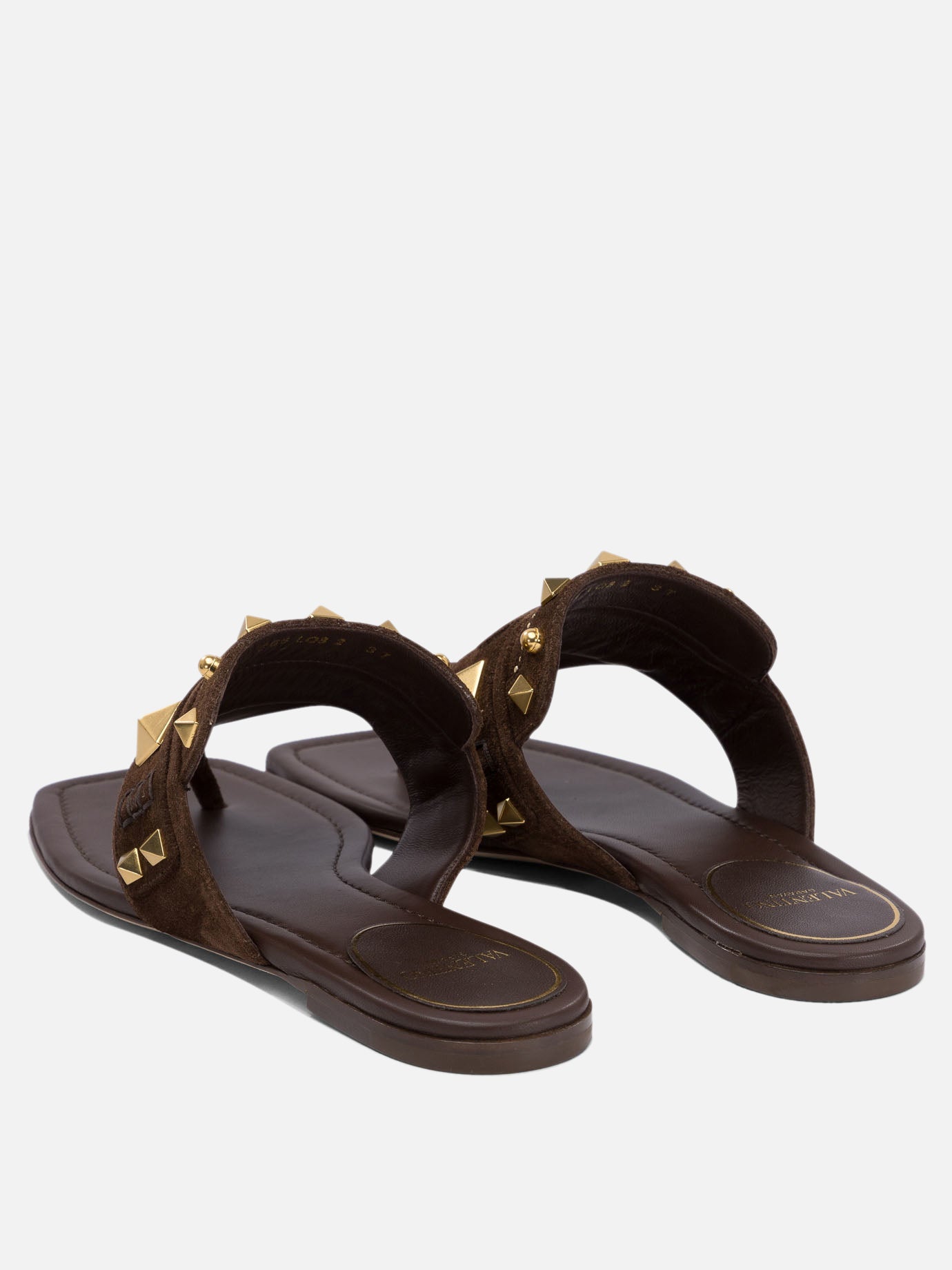 Flat sandals 100% leather - 100% leather  Brown - Valentino Garavani Women | PDP | VIETTI Online Store | thumbnail_4