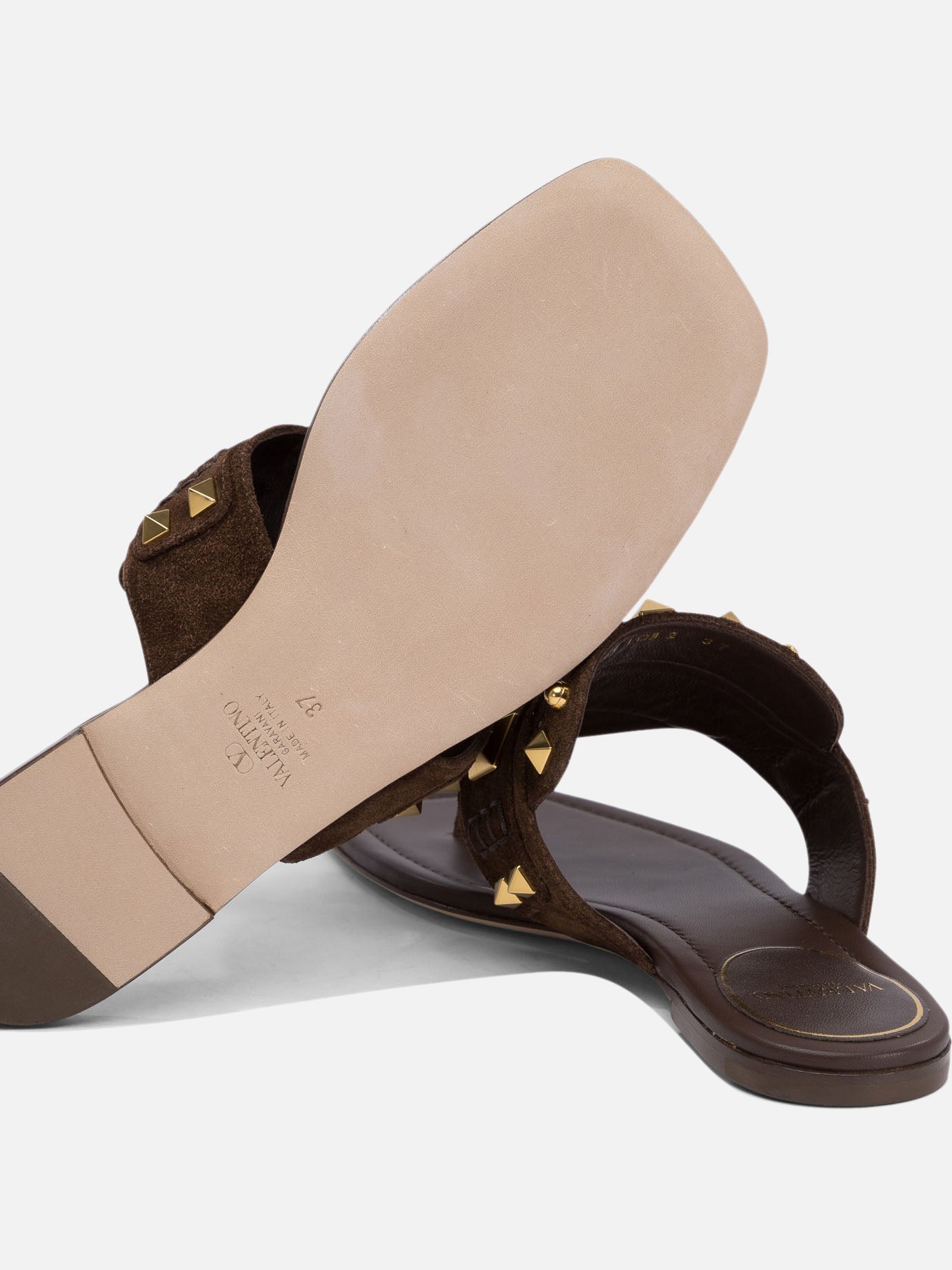 Flat sandals 100% leather - 100% leather  Brown - Valentino Garavani Women | PDP | VIETTI Online Store | Zoom-Modal_5
