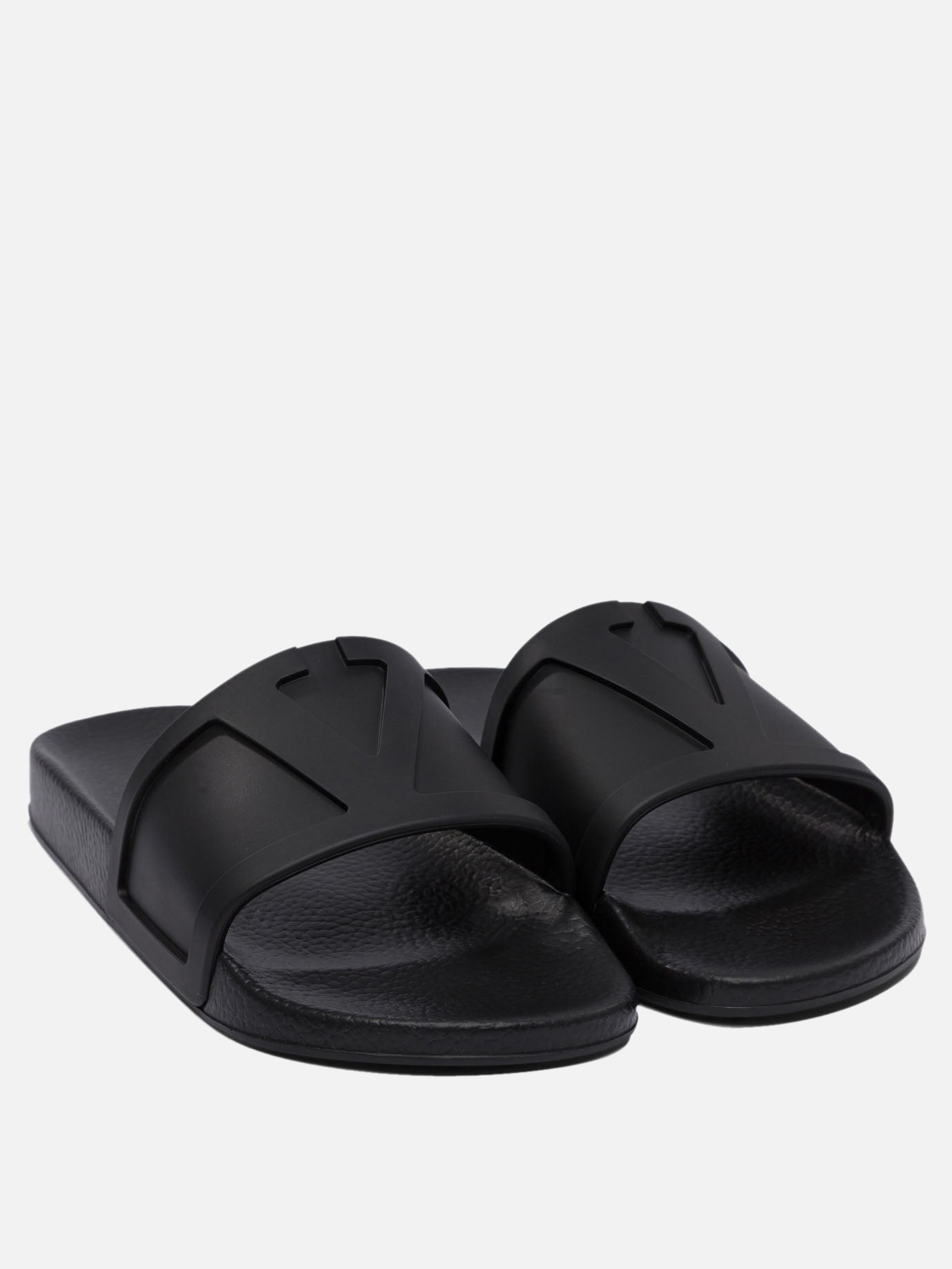 Valentino Garavani Slides with Vlogo Black