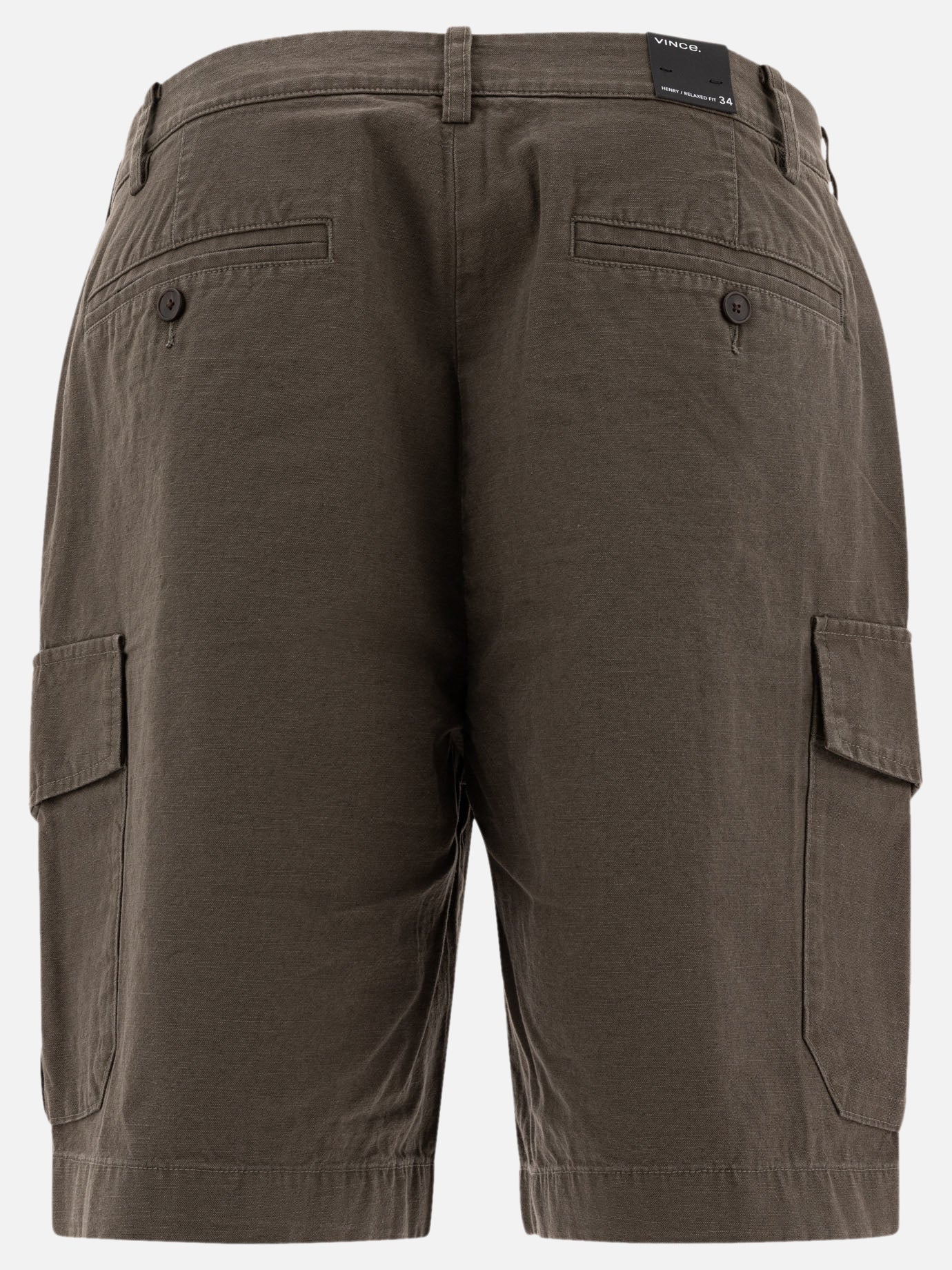 Cotton and linen cargo shorts