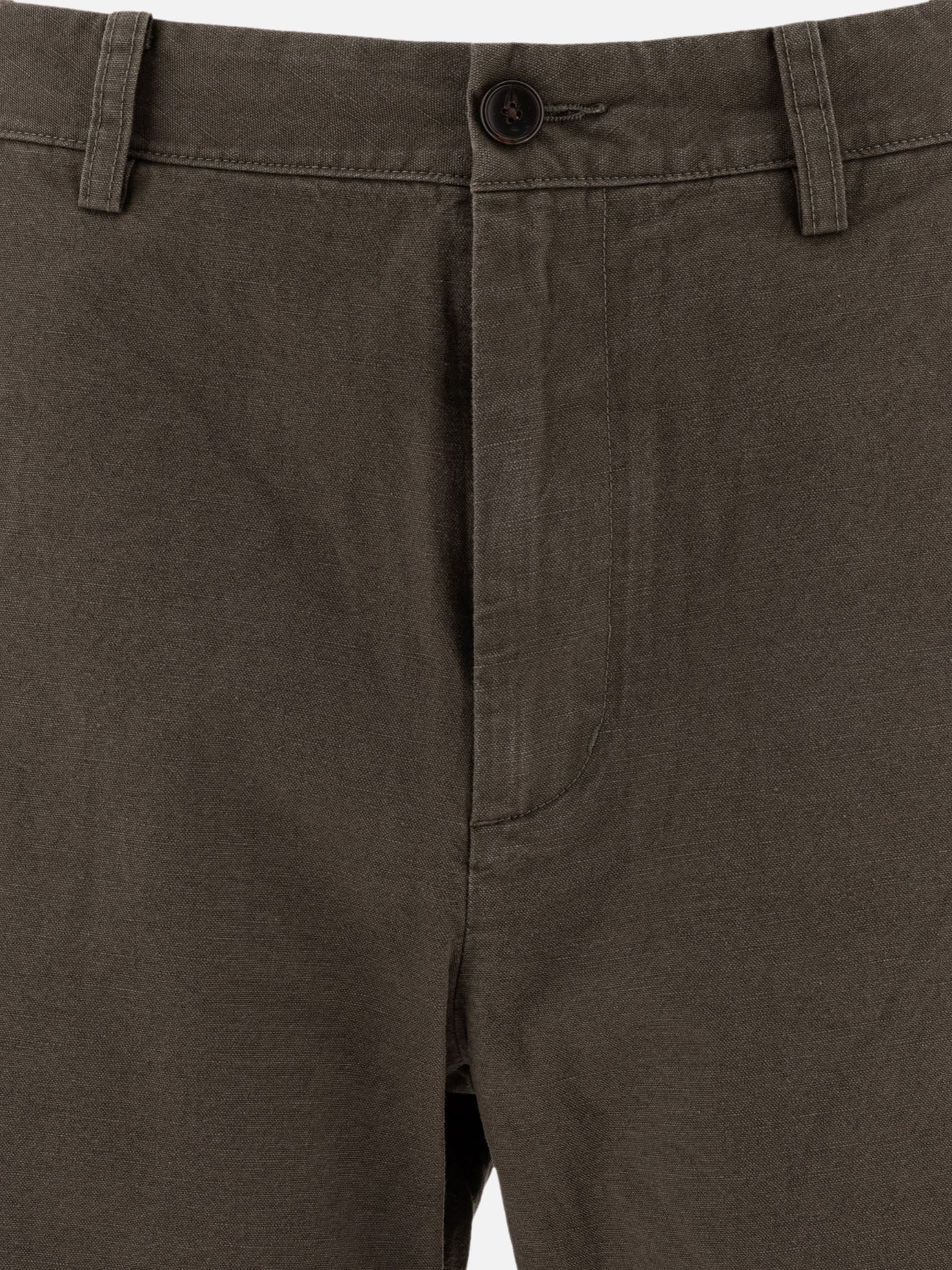 Cotton and linen cargo shorts