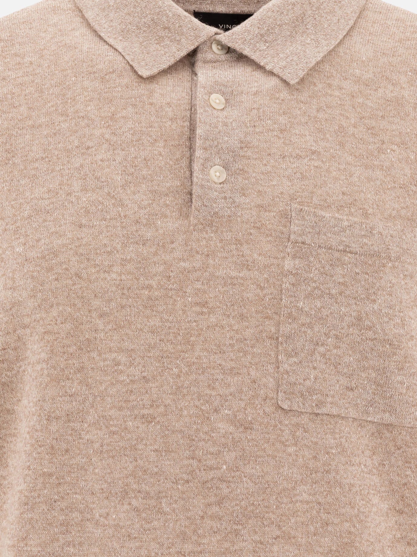 Linen, wool and chashmere polo shirt