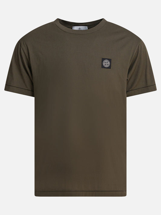 Crewneck t-shirts Logo  Green - Stone Island Men | PLP | VIETTI Online Store 
