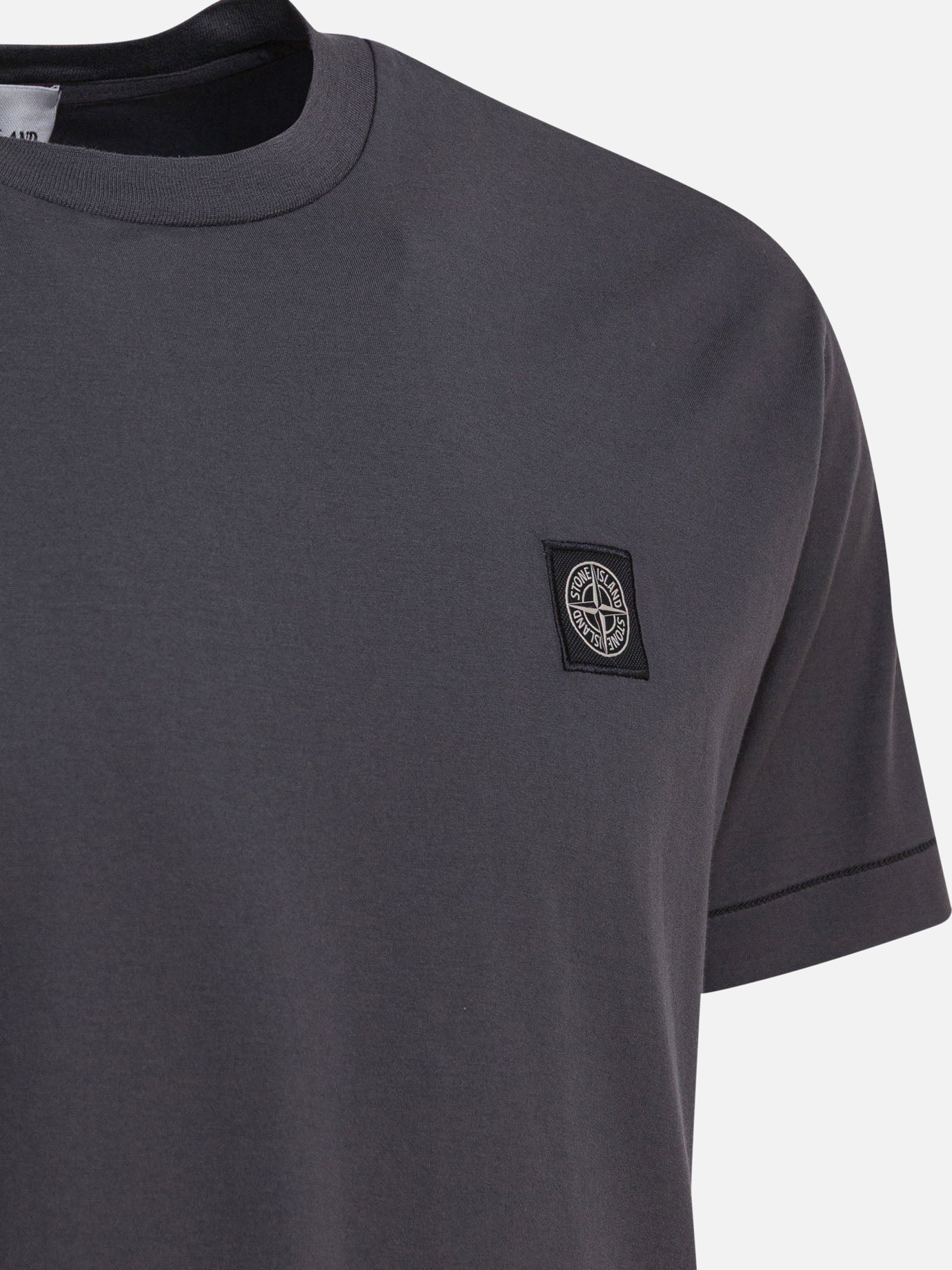 Crewneck t-shirts Logo  Grey - Stone Island Men | PDP | VIETTI Online Store | Zoom-Modal_4
