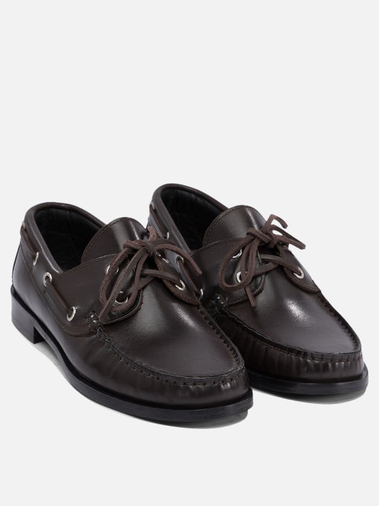 Laced loafers 100% leather - 50% leather 50% rubber  Brown - Aeyde Women | PDP | VIETTI Online Store | 2
