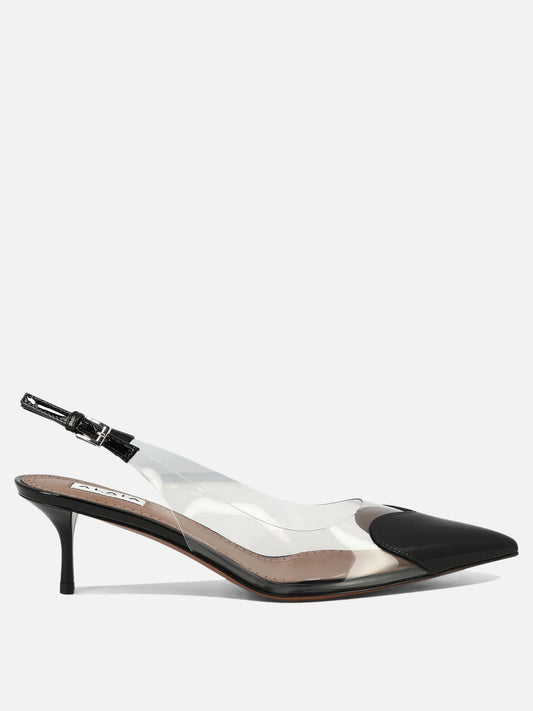 Slingbacks 50% patent calfskin 50% polyurethane - 95% leather 5% rubber  Black - Alaïa Women | PLP | VIETTI Online Store 
