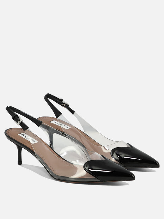 Slingbacks 50% patent calfskin 50% polyurethane - 95% leather 5% rubber  Black - Alaïa Women | PLP | VIETTI Online Store | 2
