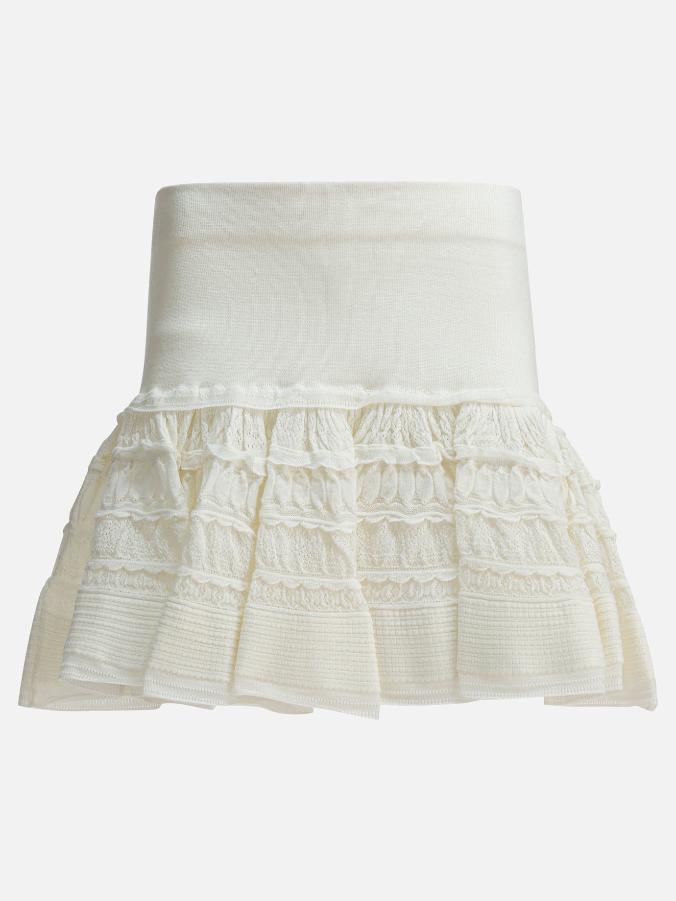 Miniskirts Solid colour  White - Alaïa Women | PDP | VIETTI Online Store | Zoom-Modal
