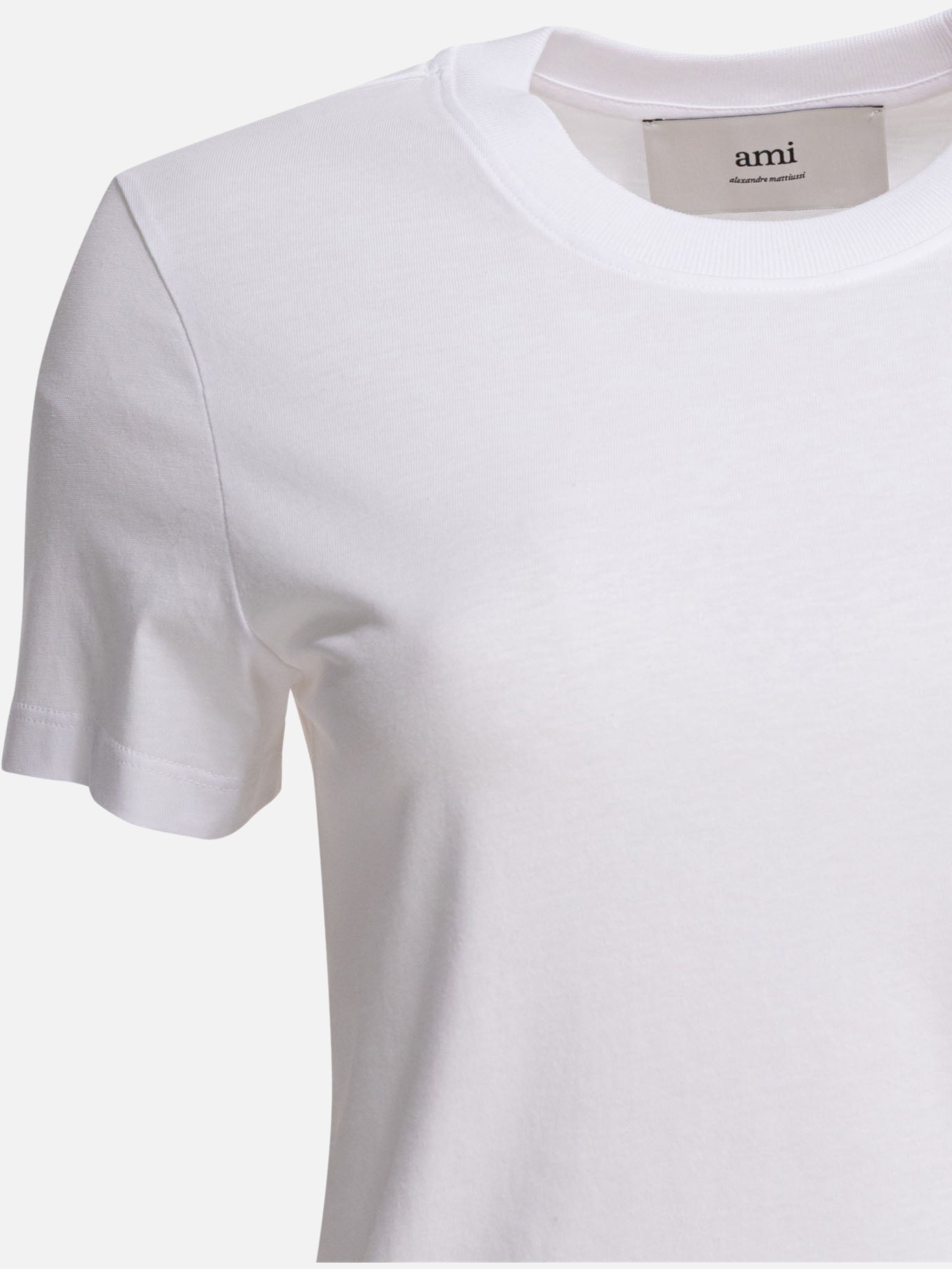 Crewneck t-shirts Logo  White - Ami Paris Women | PDP | VIETTI Online Store | Zoom-Modal_4
