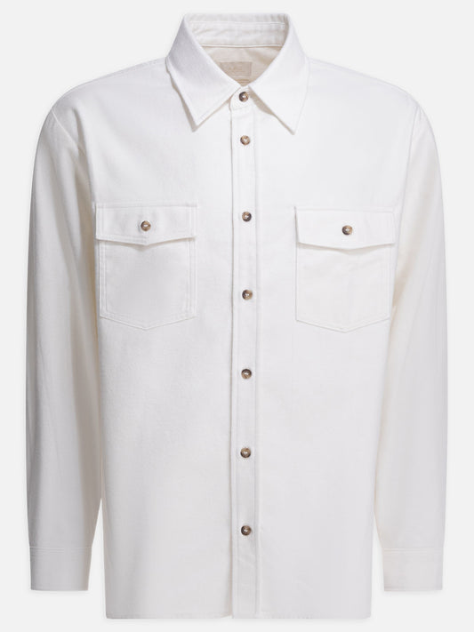 Overshirt jackets Solid colour  White - A.P.C. Men | VIETTI Online Store 
