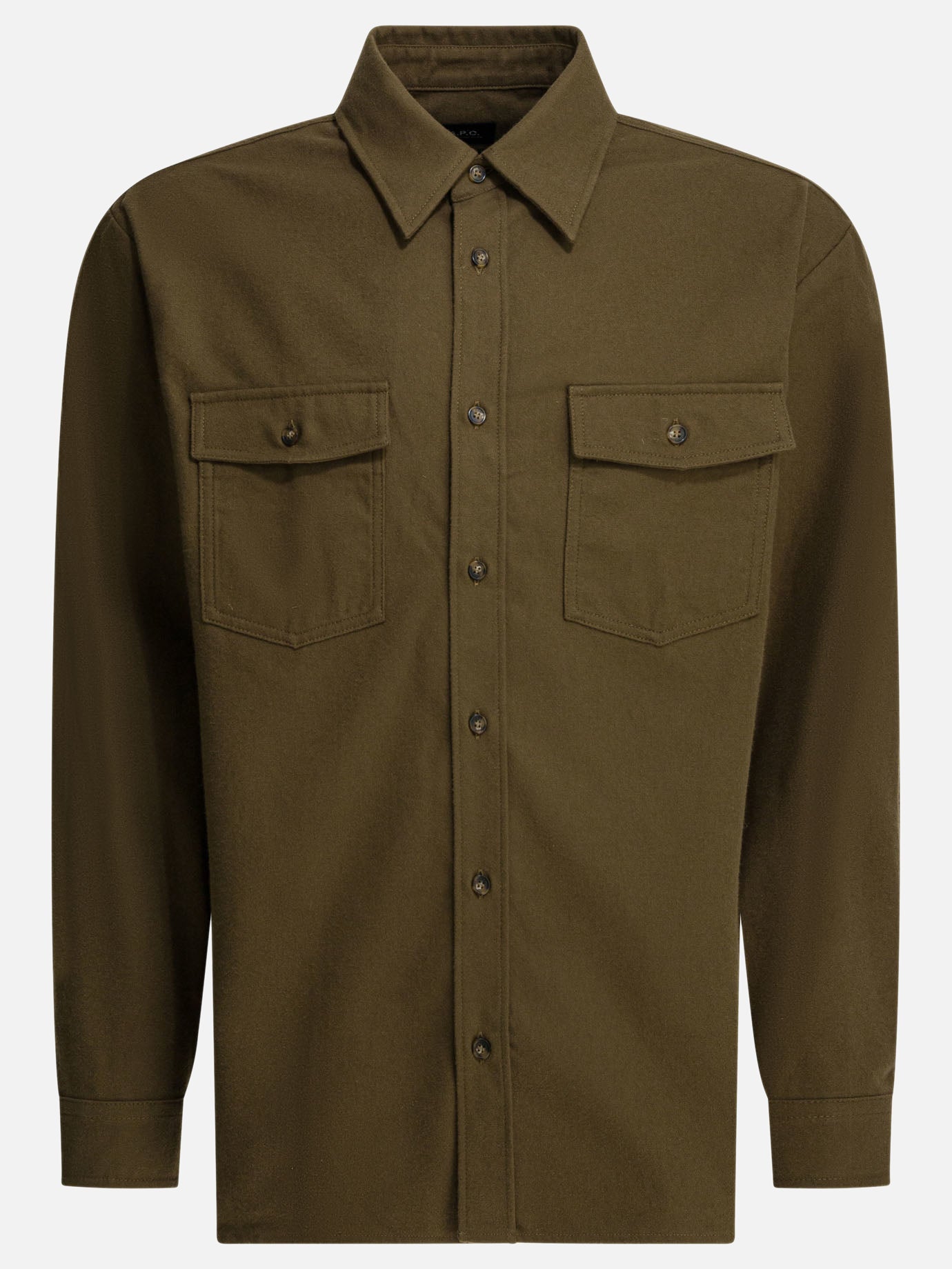Overshirt jackets Solid colour  Green - A.P.C. Men | PDP | VIETTI Online Store | thumbnail